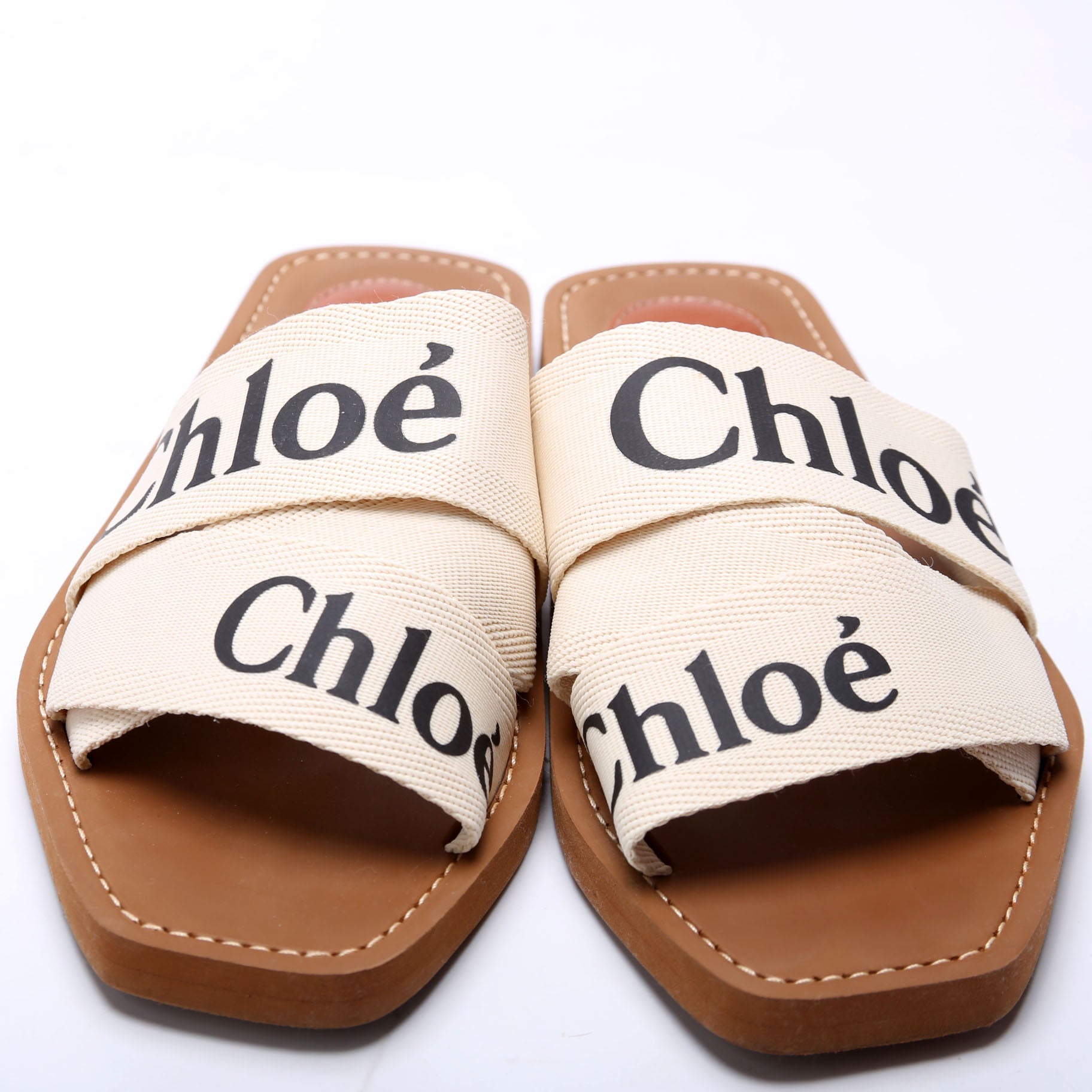 Woody Ribbon Flats Size 41 Cream
