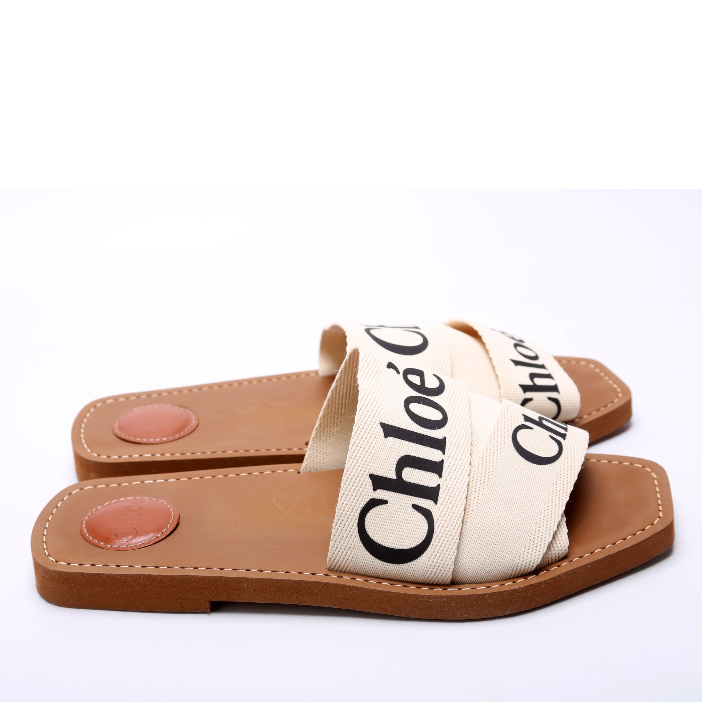 Woody Ribbon Flats Size 41 Cream
