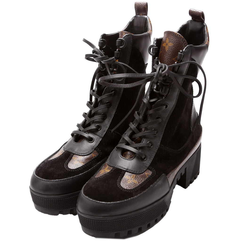Laureate Desert Ankle Boots Size 38 Black/Brown