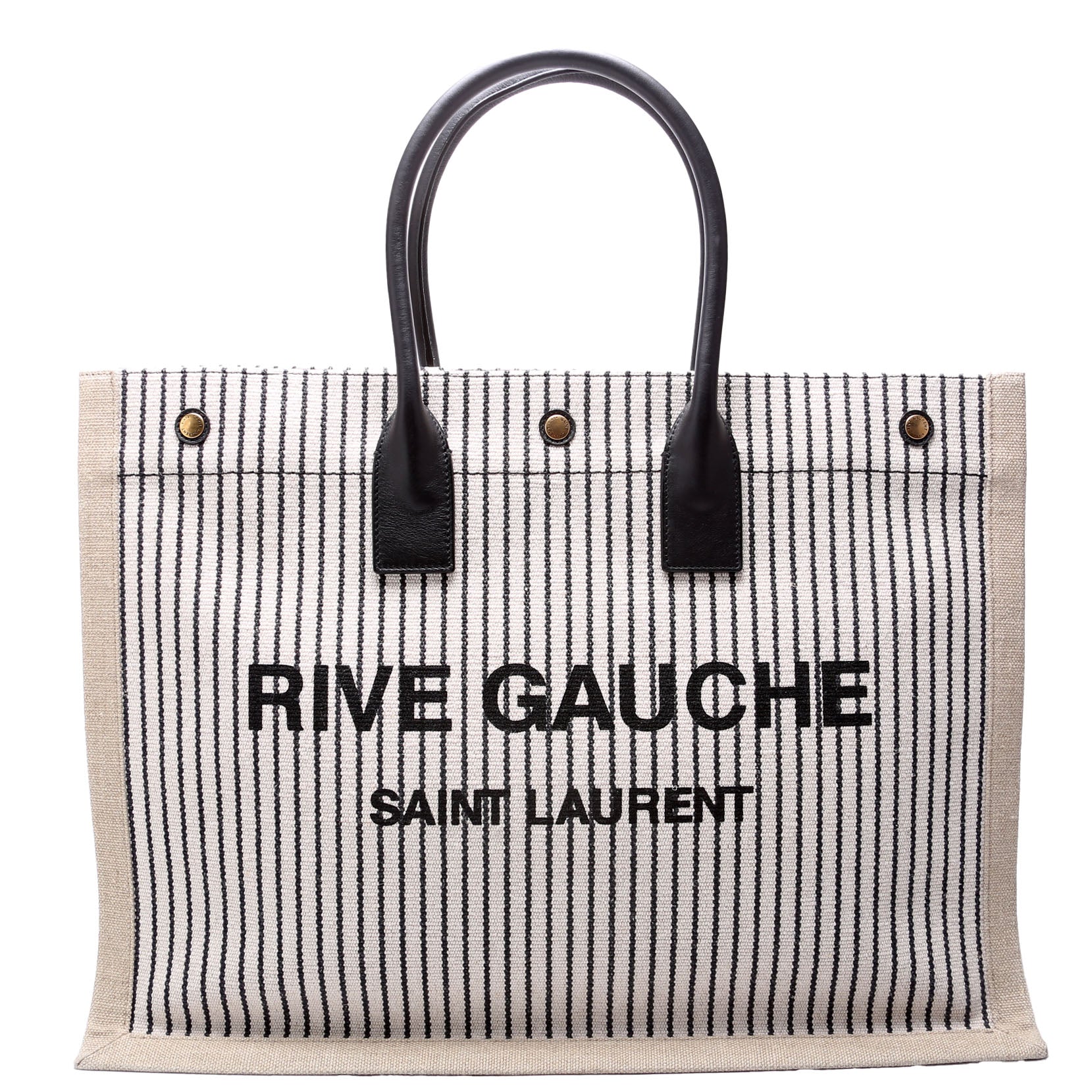 Rive Gauche Tote Bag Beige/Black