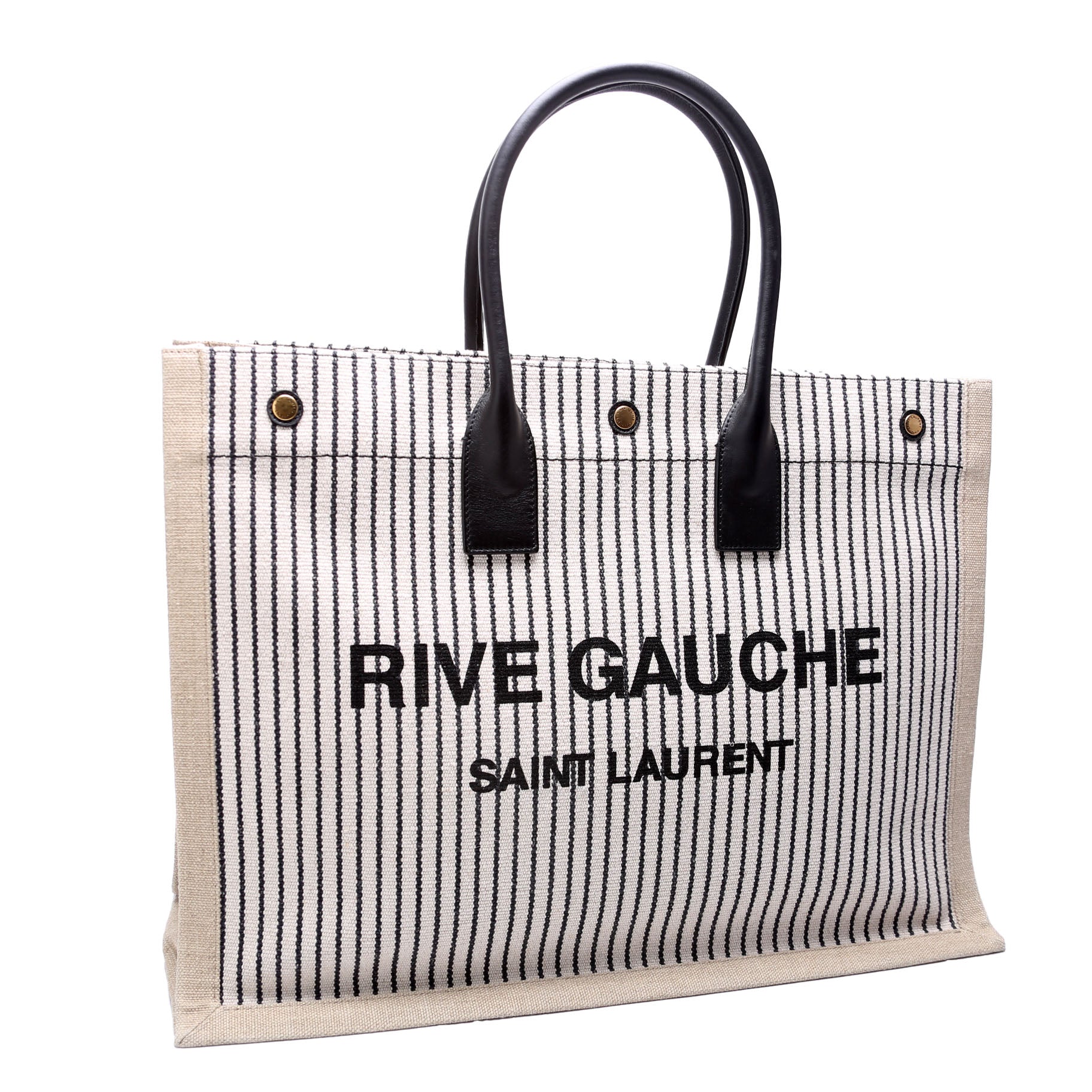 Rive Gauche Tote Bag Beige/Black