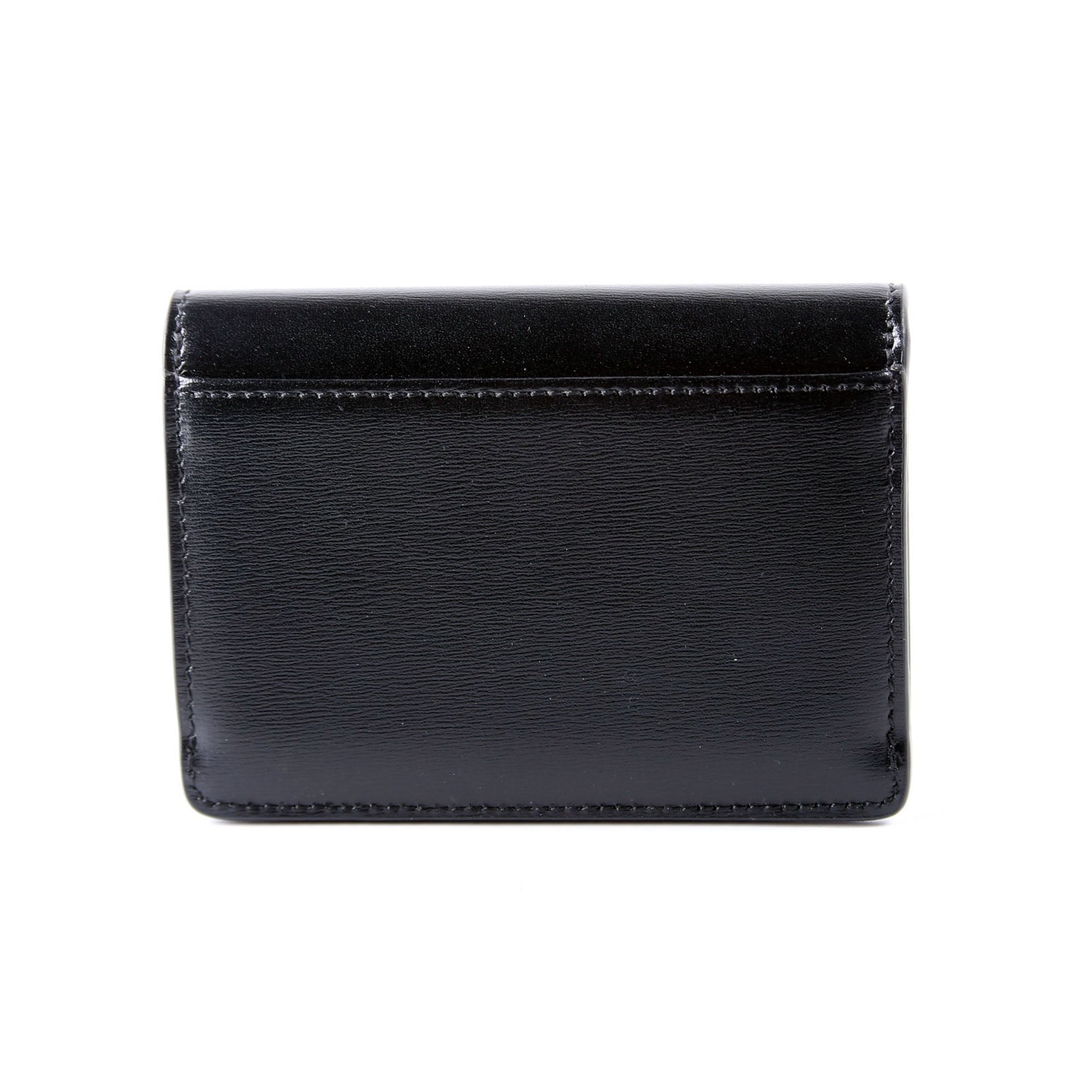Triomphe Calf Flap Card Holder Black