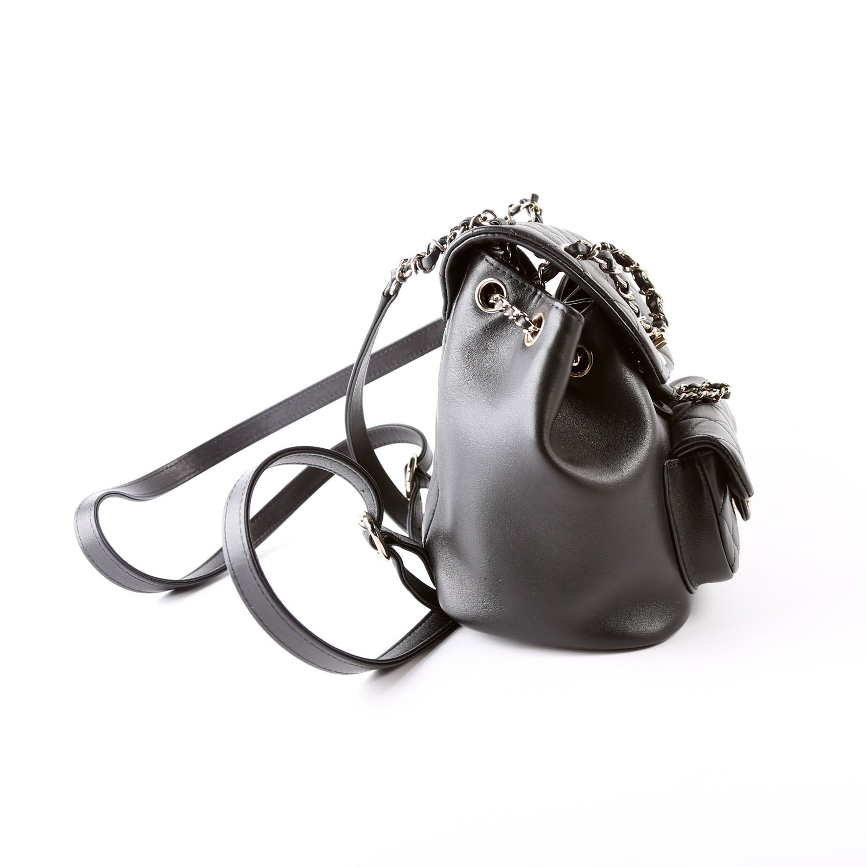Duma Backpack Small Lambskin RFID Black