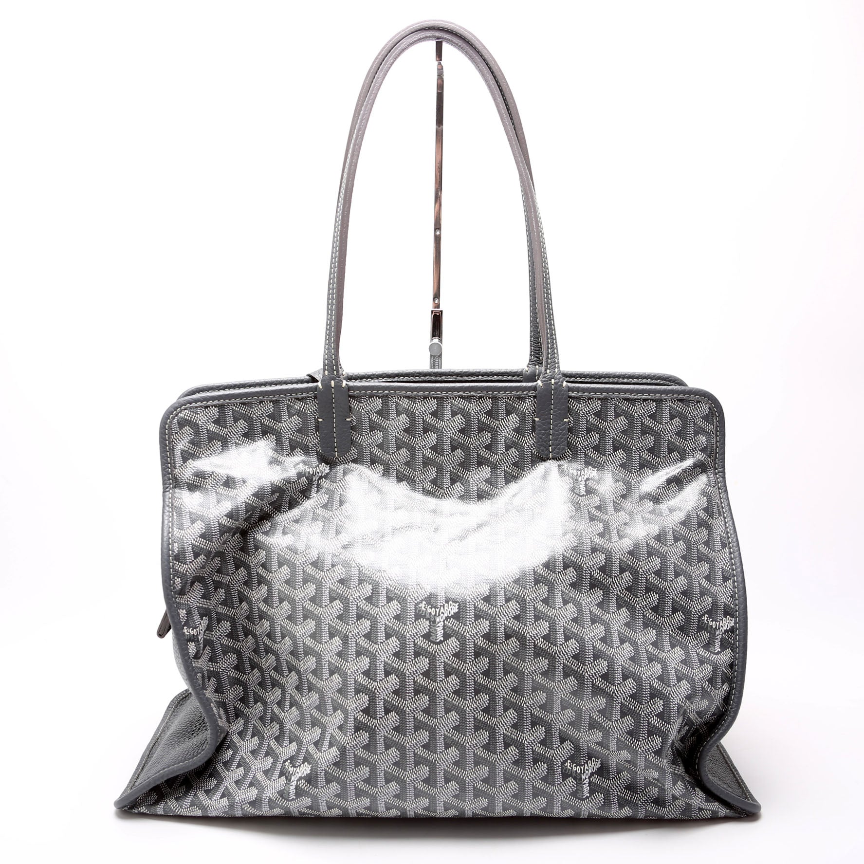Sac Hardy PM W/Pouch Pet Carrier Goyardine Canvas Grey