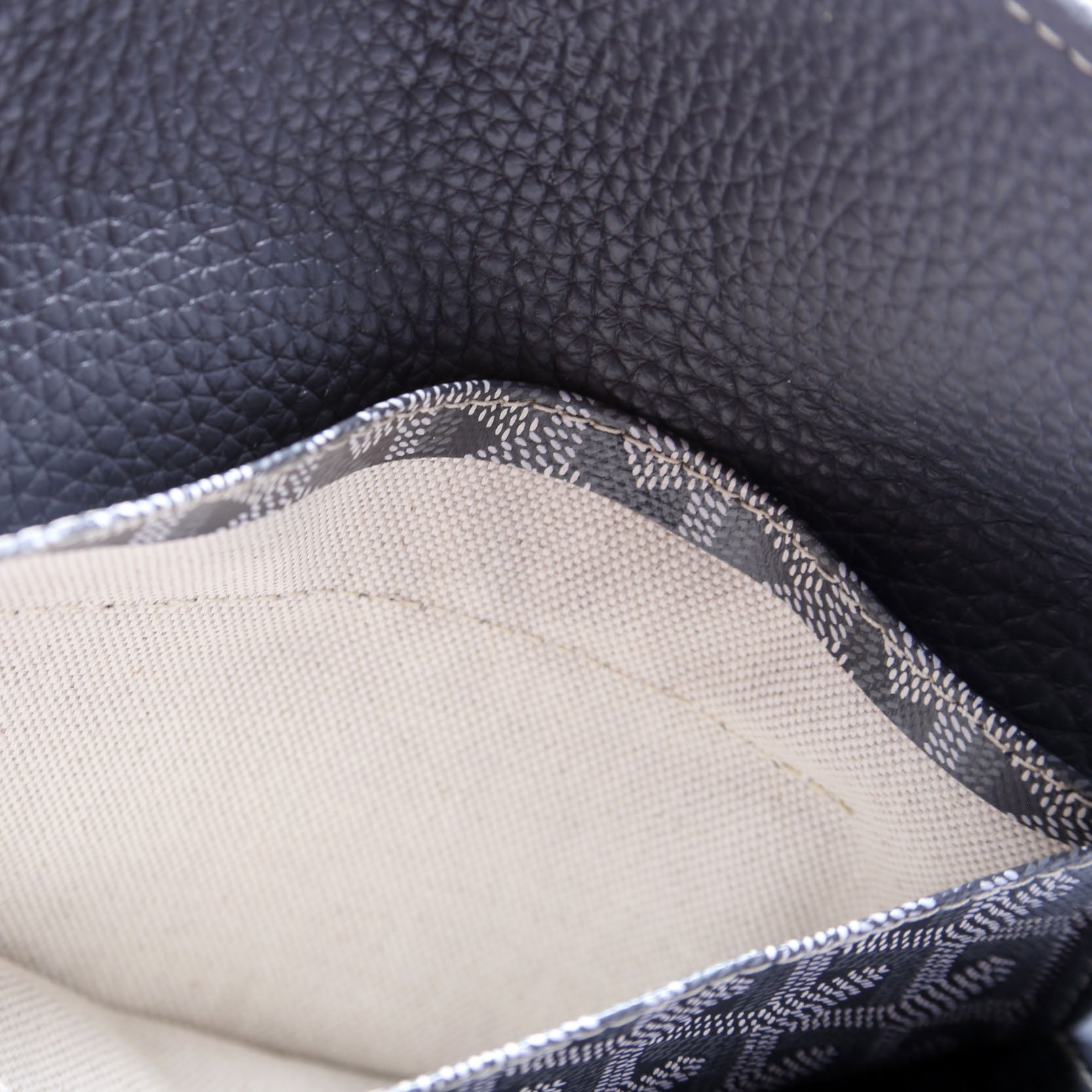 Sac Hardy PM W/Pouch Pet Carrier Goyardine Canvas Grey