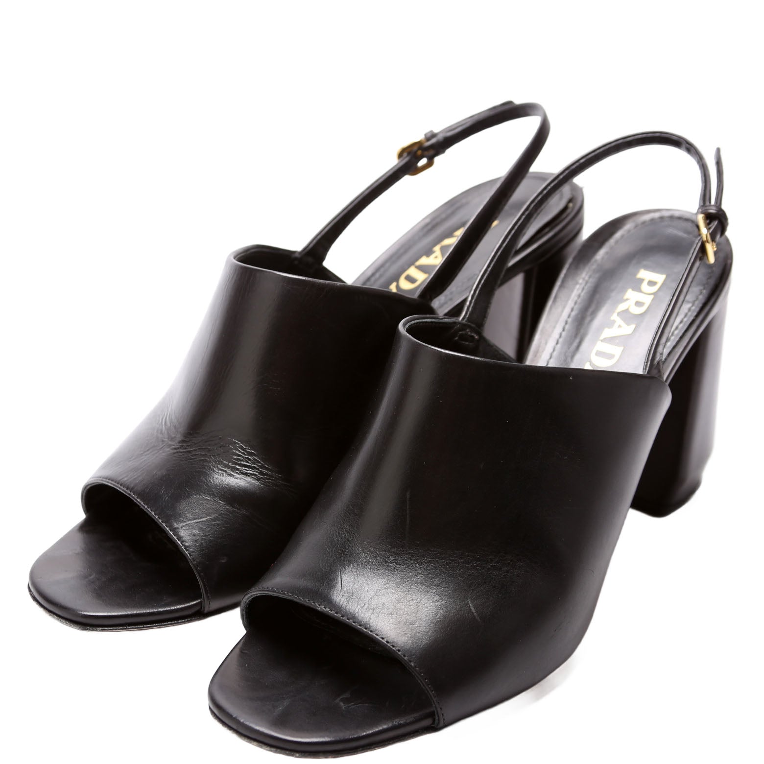 Slingback Mules Vitello Lux Size 39 Black