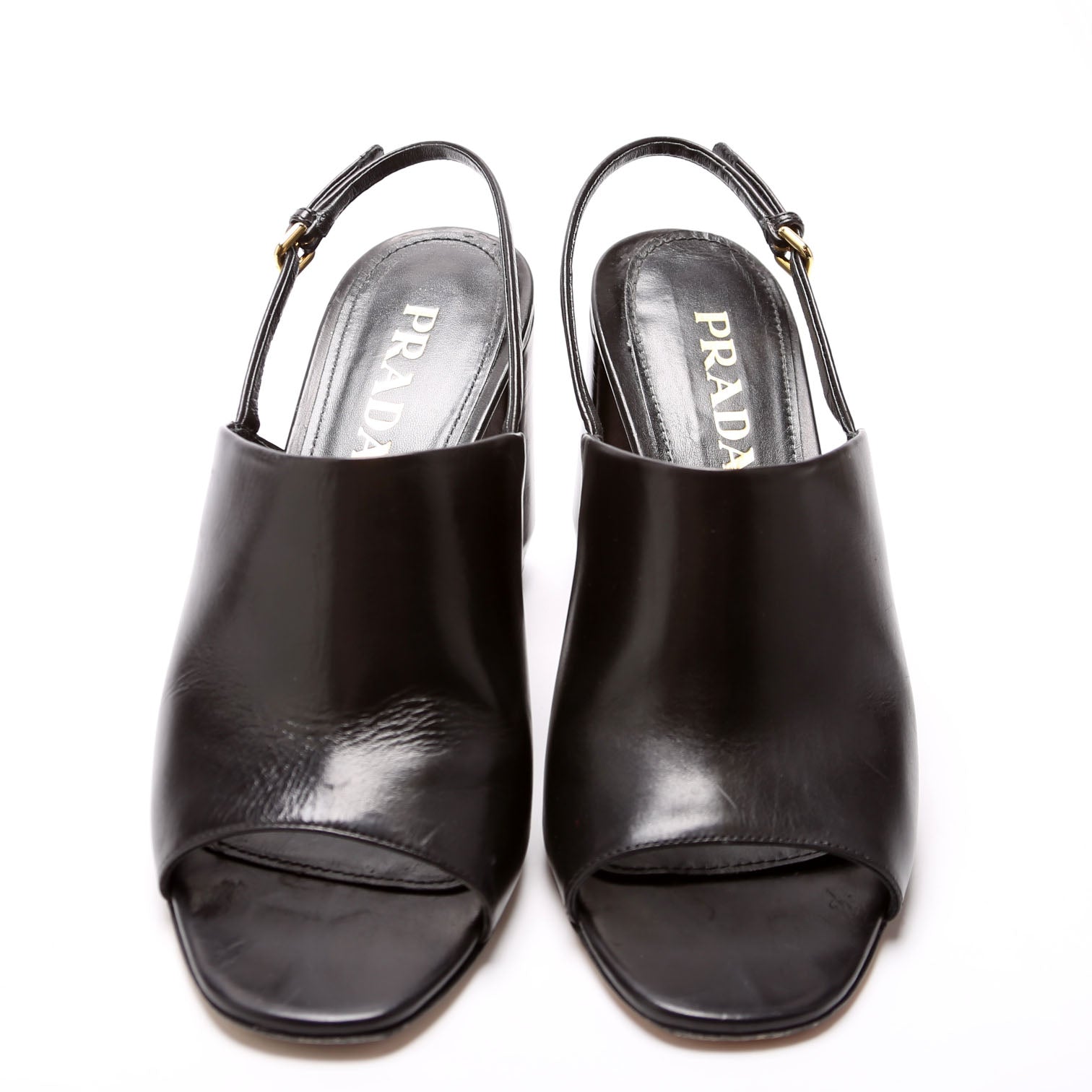 Slingback Mules Vitello Lux Size 39 Black