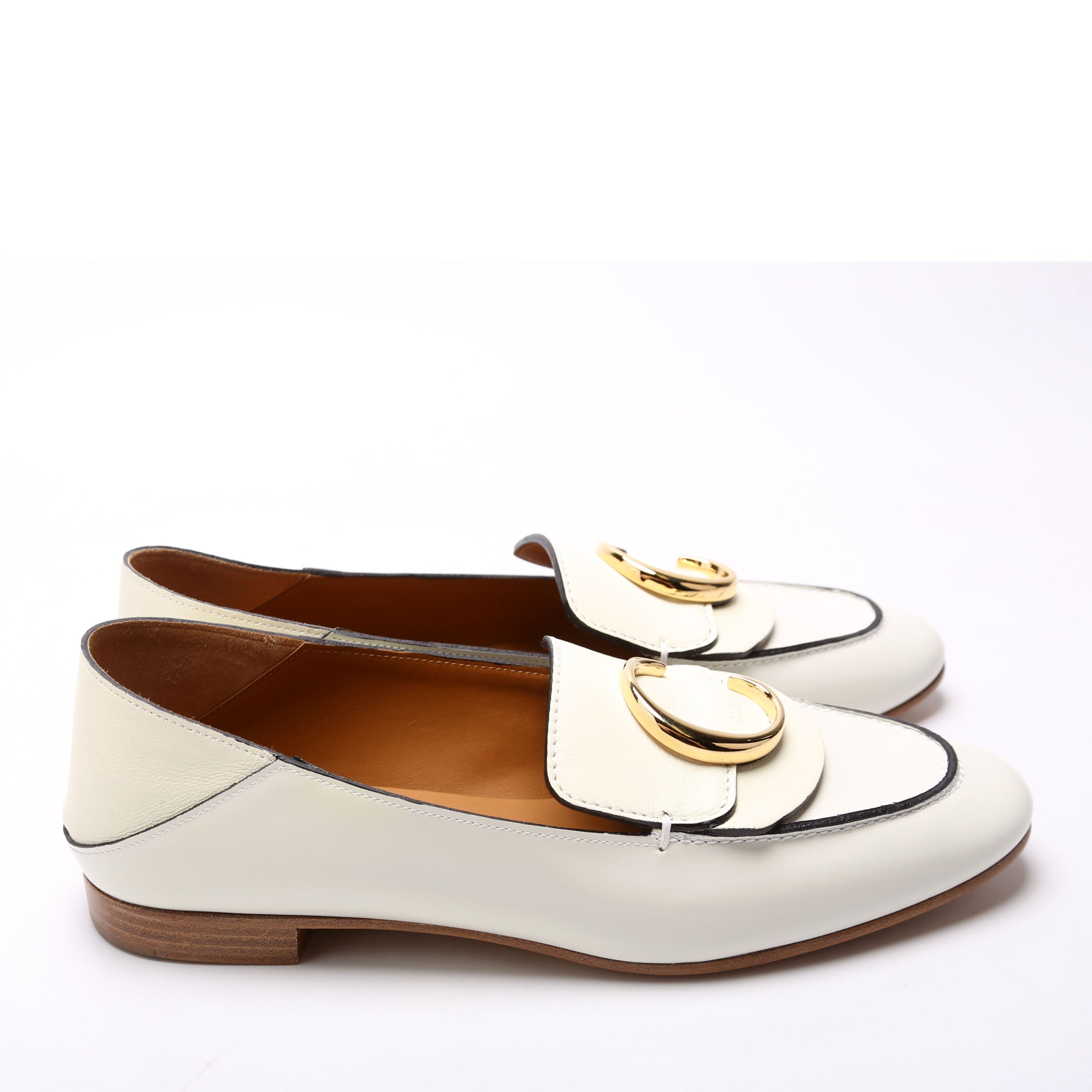 C Logo Loafers Size 39.5 White