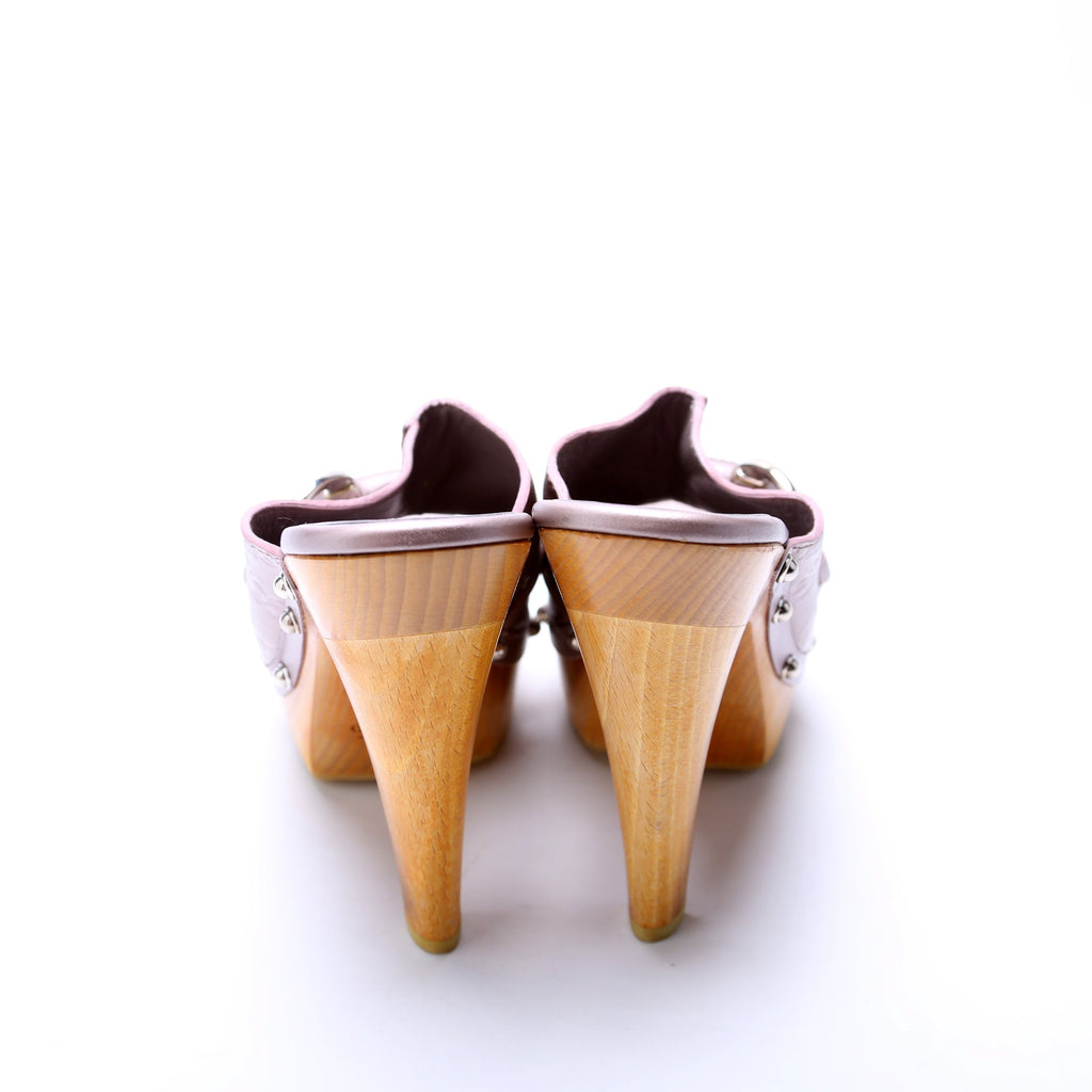 Guccissima Horsebit Sandal Heels Size 36.5 Purple