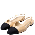 Cap Toe Slingback Flats Size 37.5