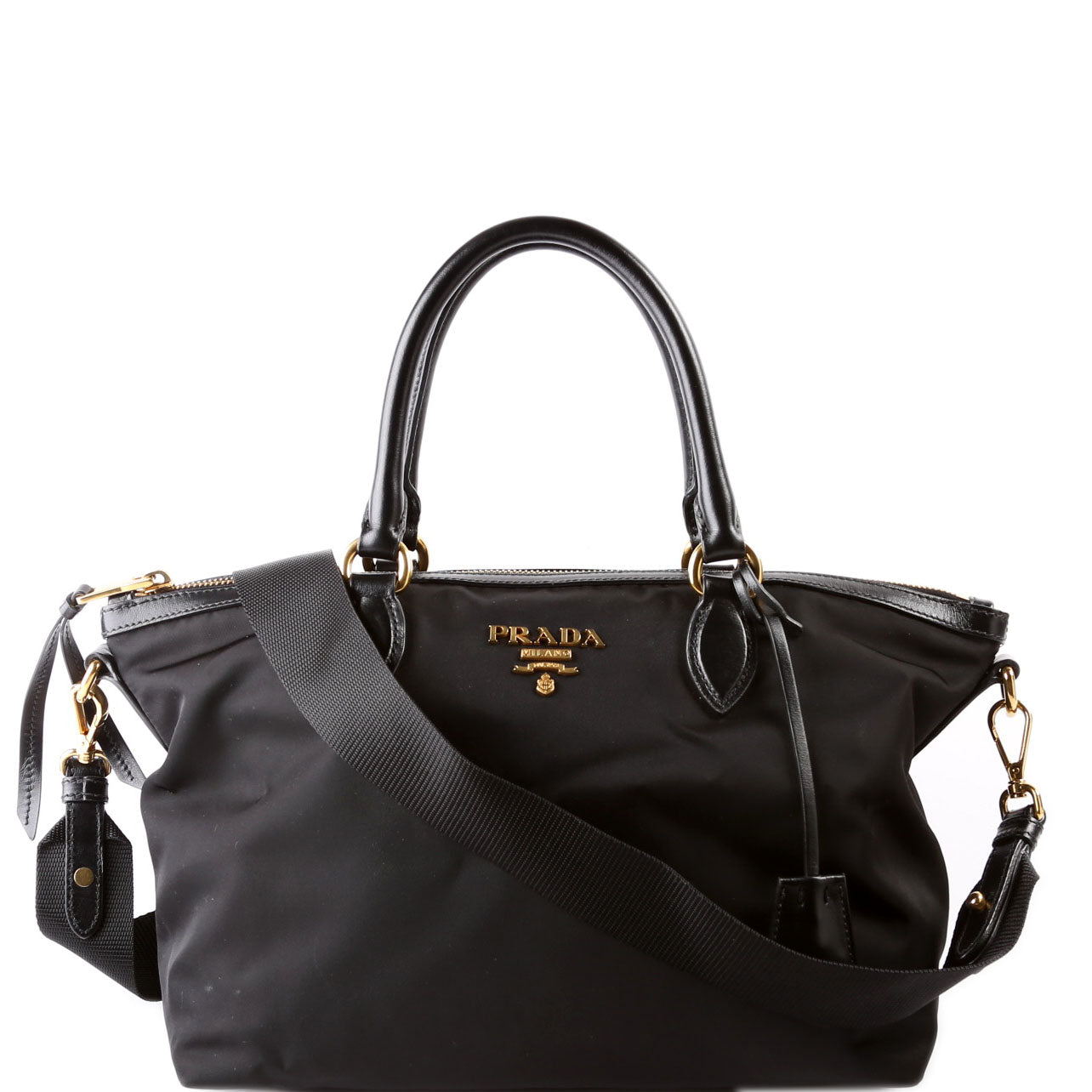 1BA104 Nylon Satchel Black