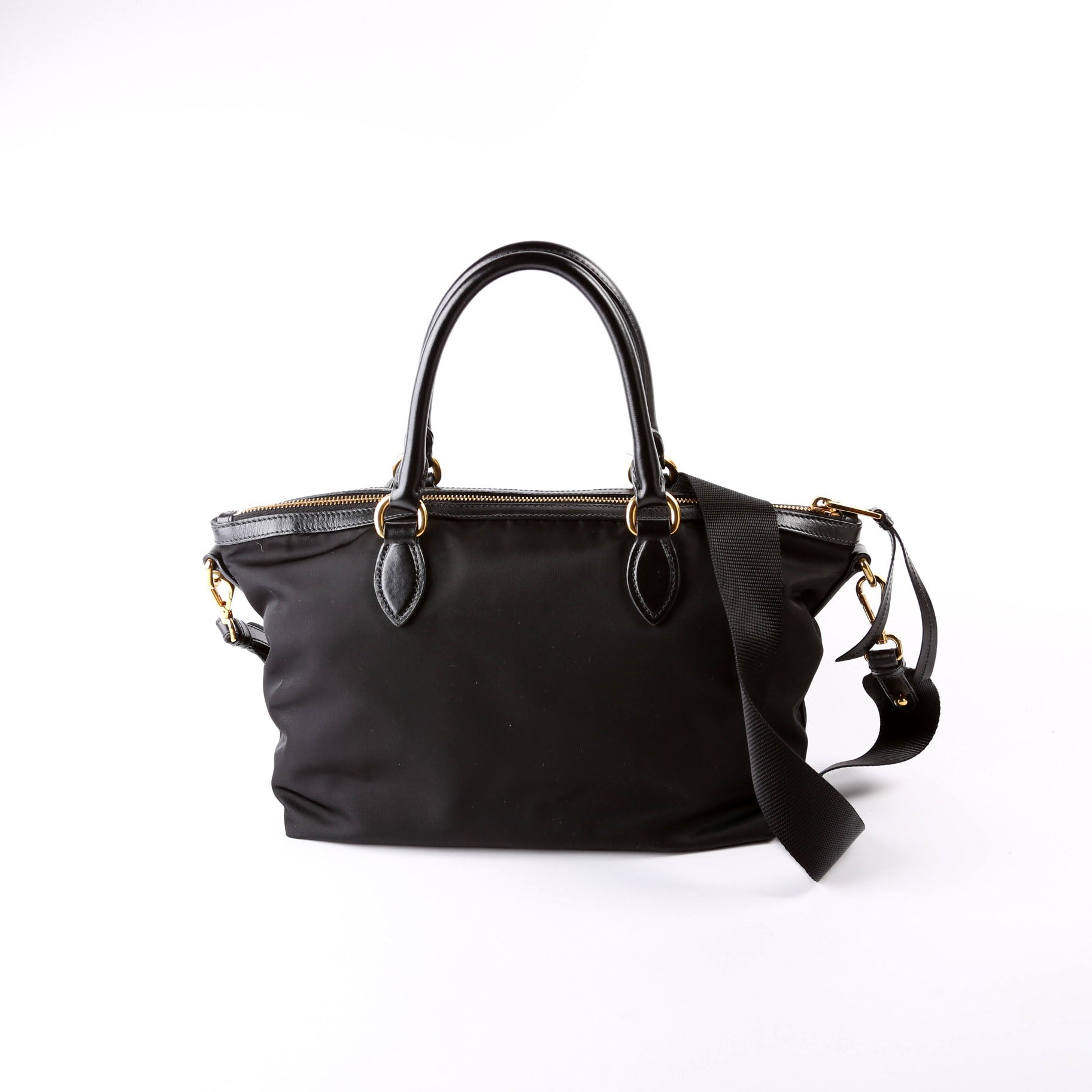 1BA104 Nylon Satchel Black