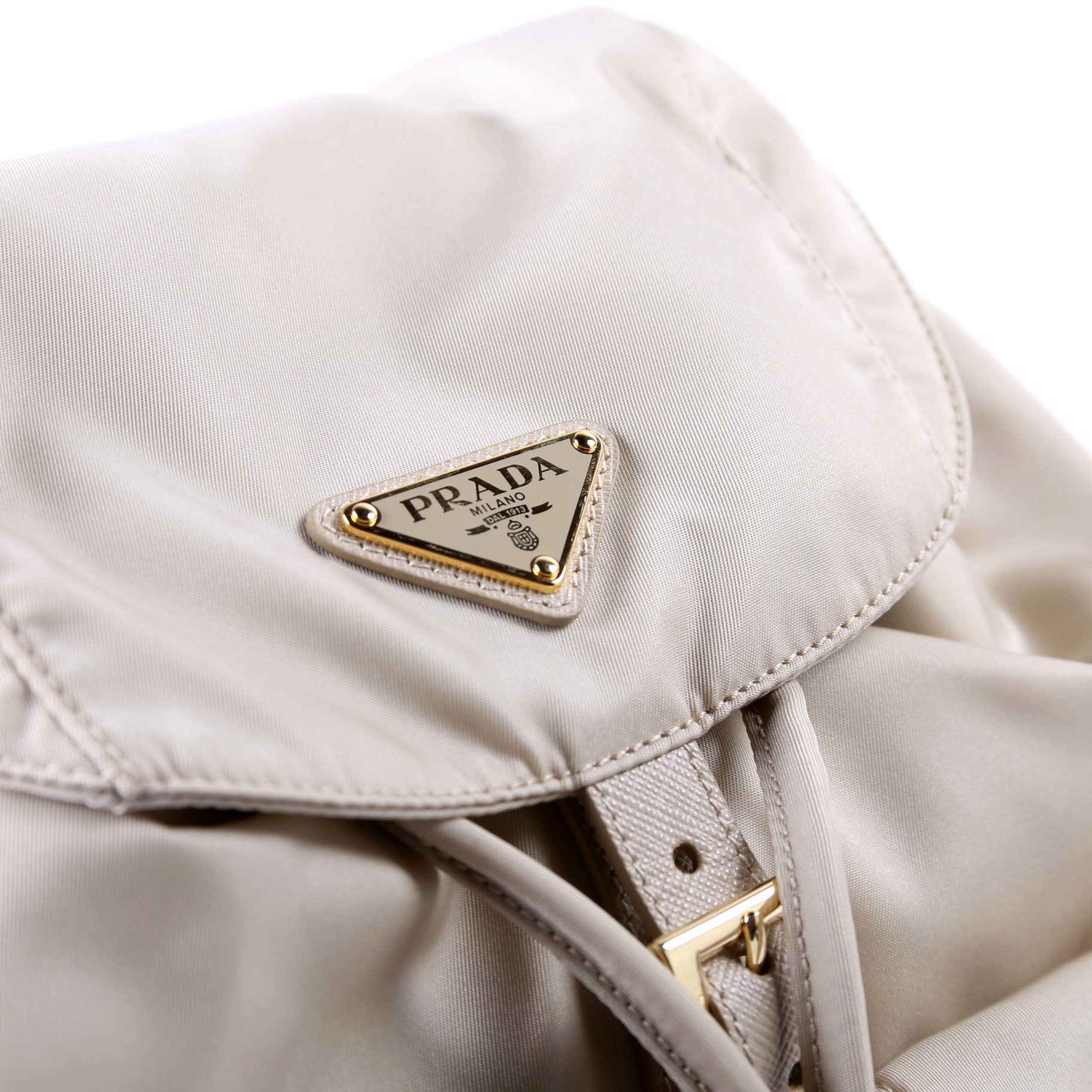 Prada 1BZ677 Re-Edition 1978 Re-Nylon Backpack Small Beige