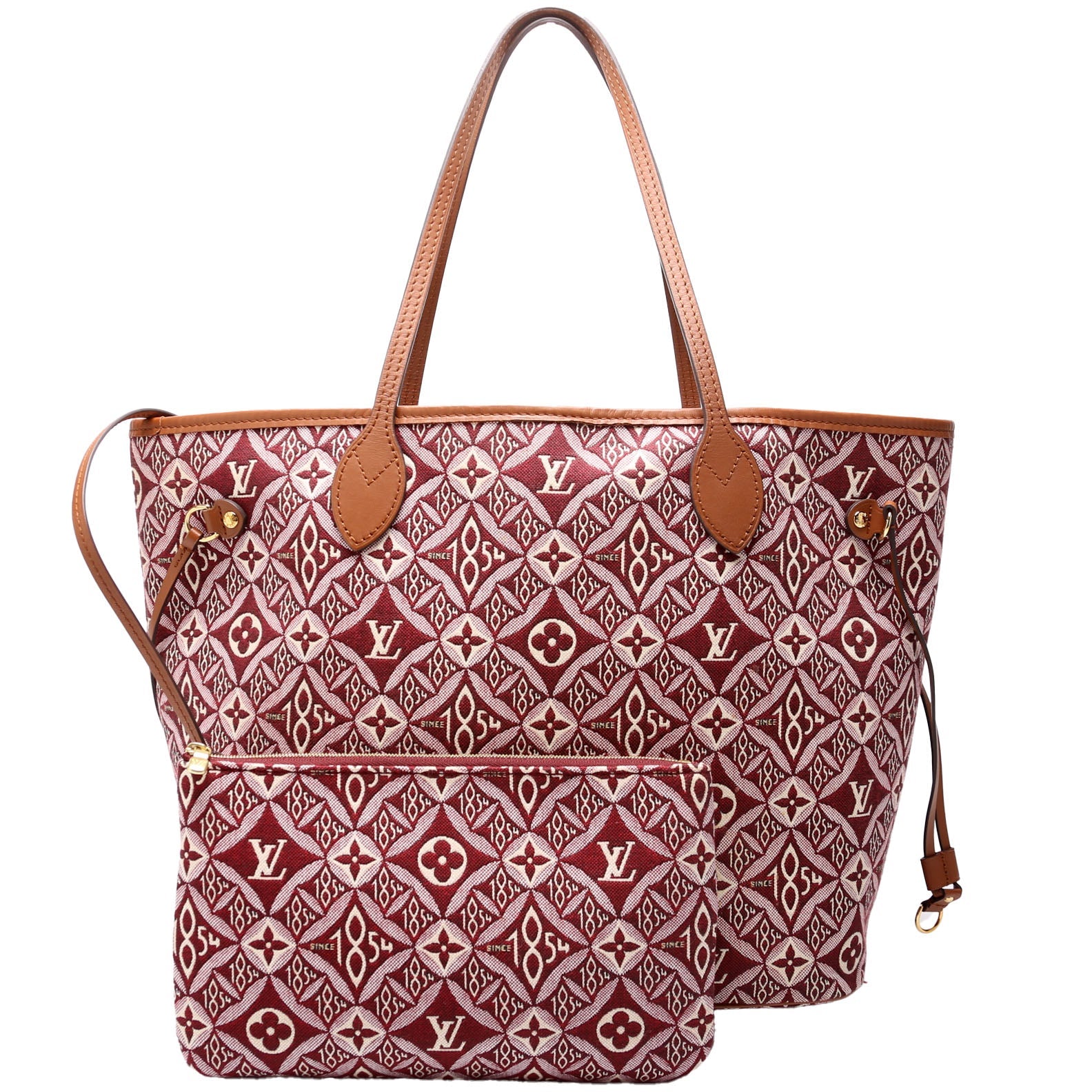 Neverfull With Wallet MM Since 1854 Jacquard Burgundy