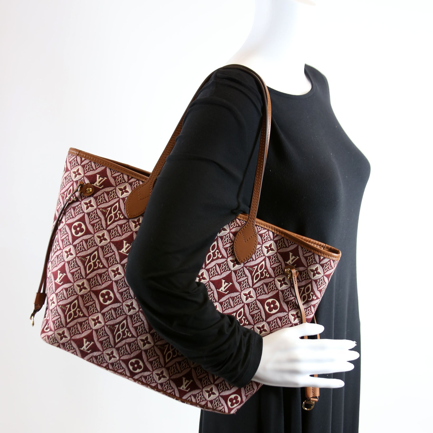 Neverfull With Wallet MM Since 1854 Jacquard Burgundy
