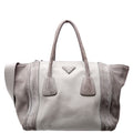 Scamosciato Twin Pocket Tote Suede Grey