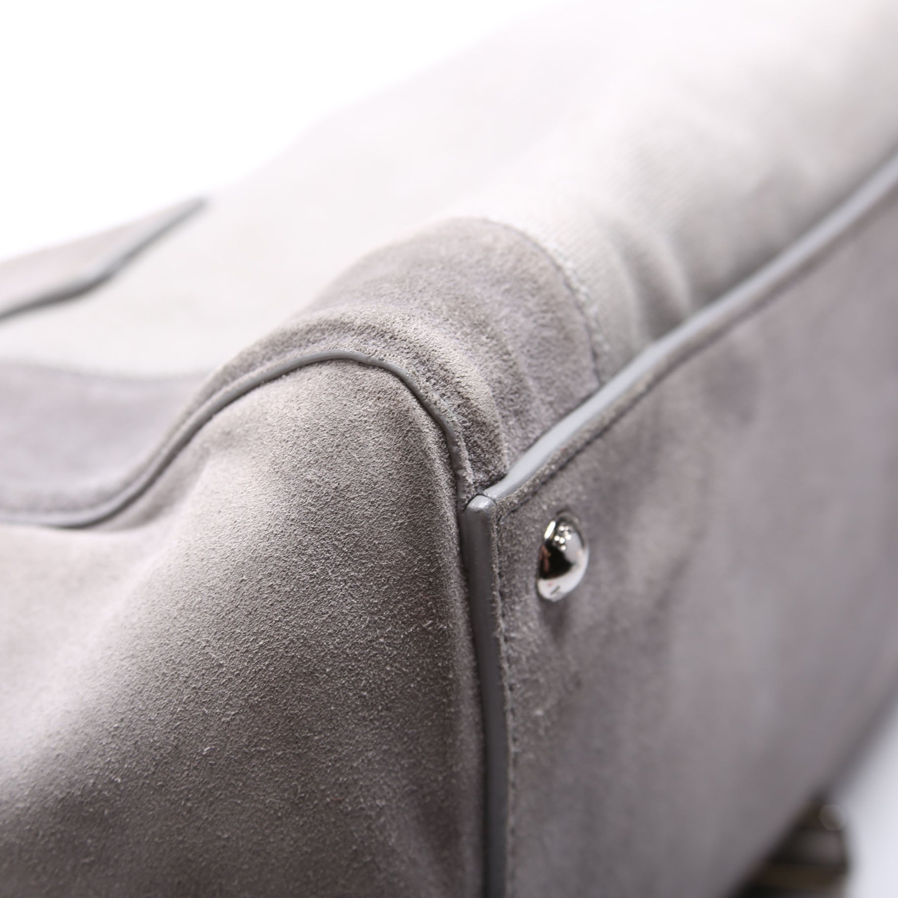 Scamosciato Twin Pocket Tote Suede Grey