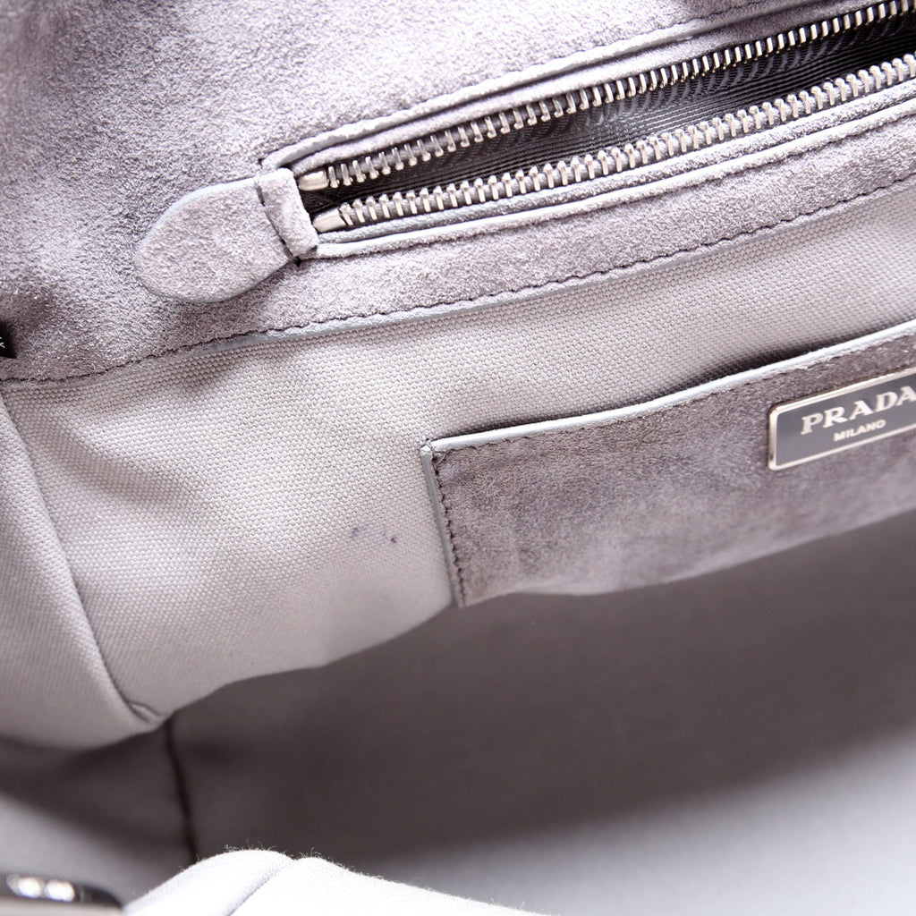 Scamosciato Twin Pocket Tote Suede Grey