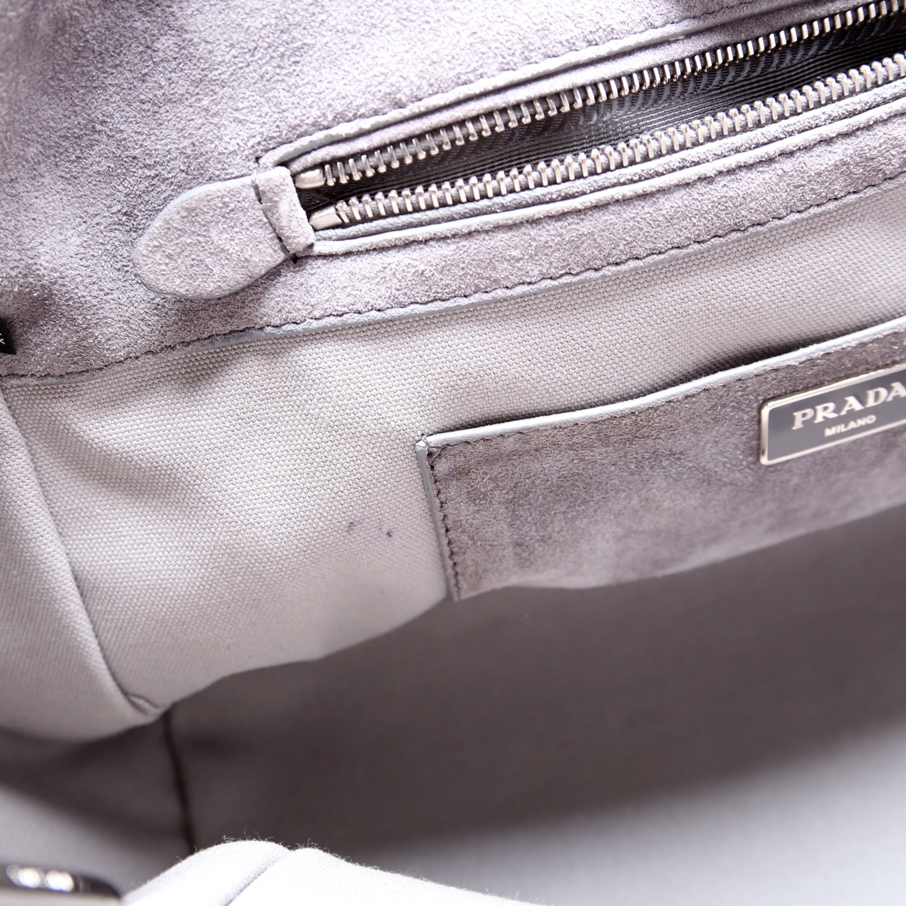 Scamosciato Twin Pocket Tote Suede Grey