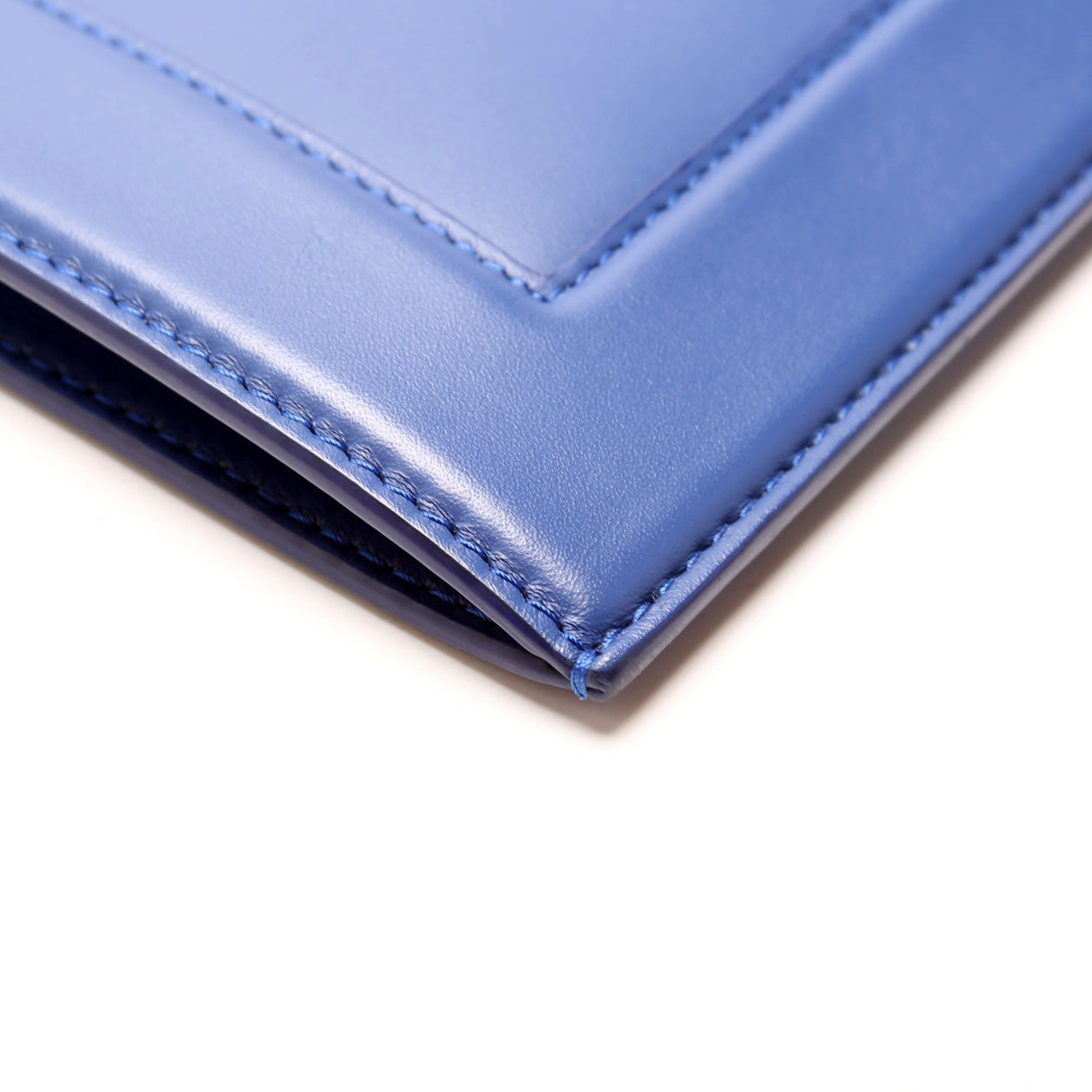 FF Logo Leather Clutch Blue