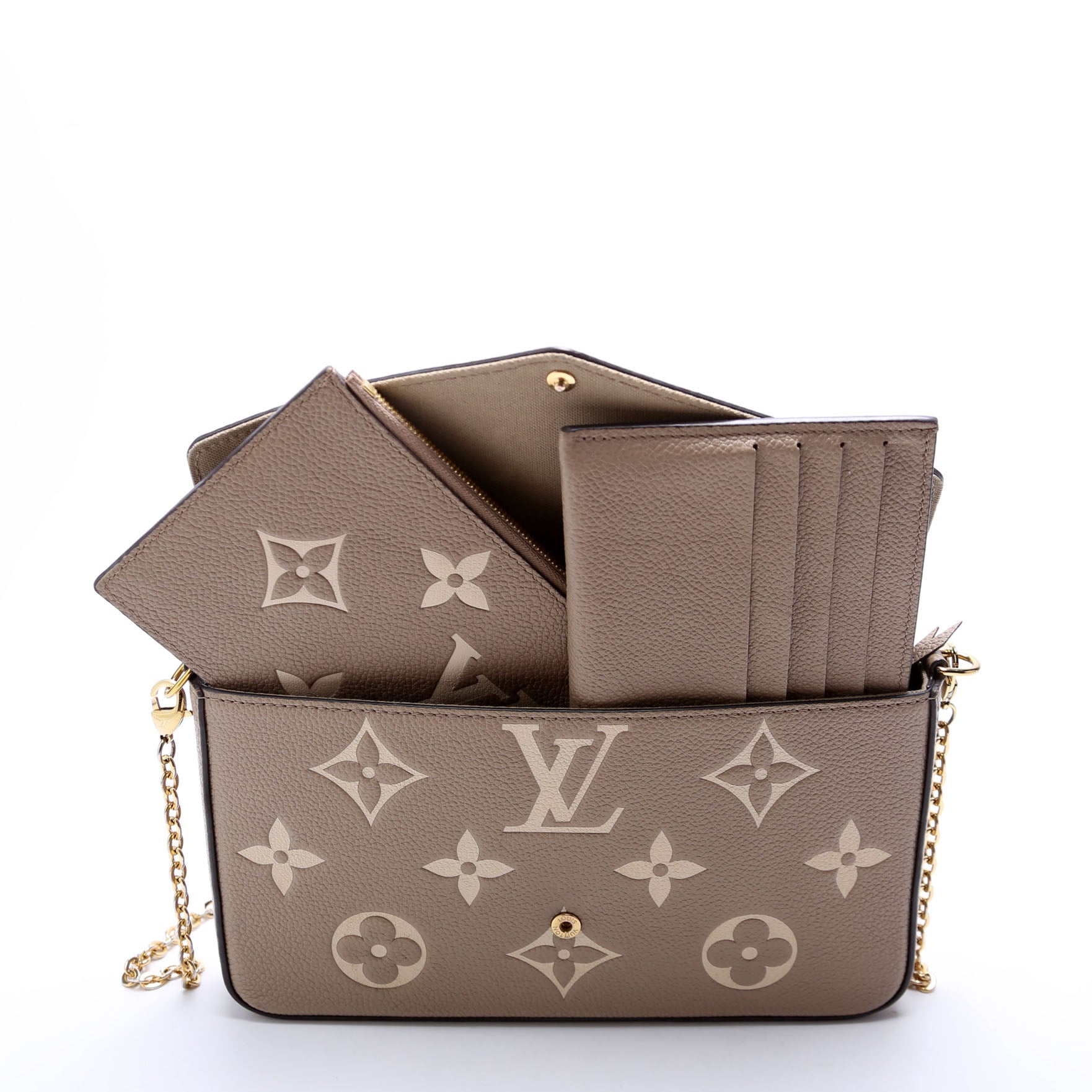 Pochette Felicie Bicolor Empreinte Turtle Dove
