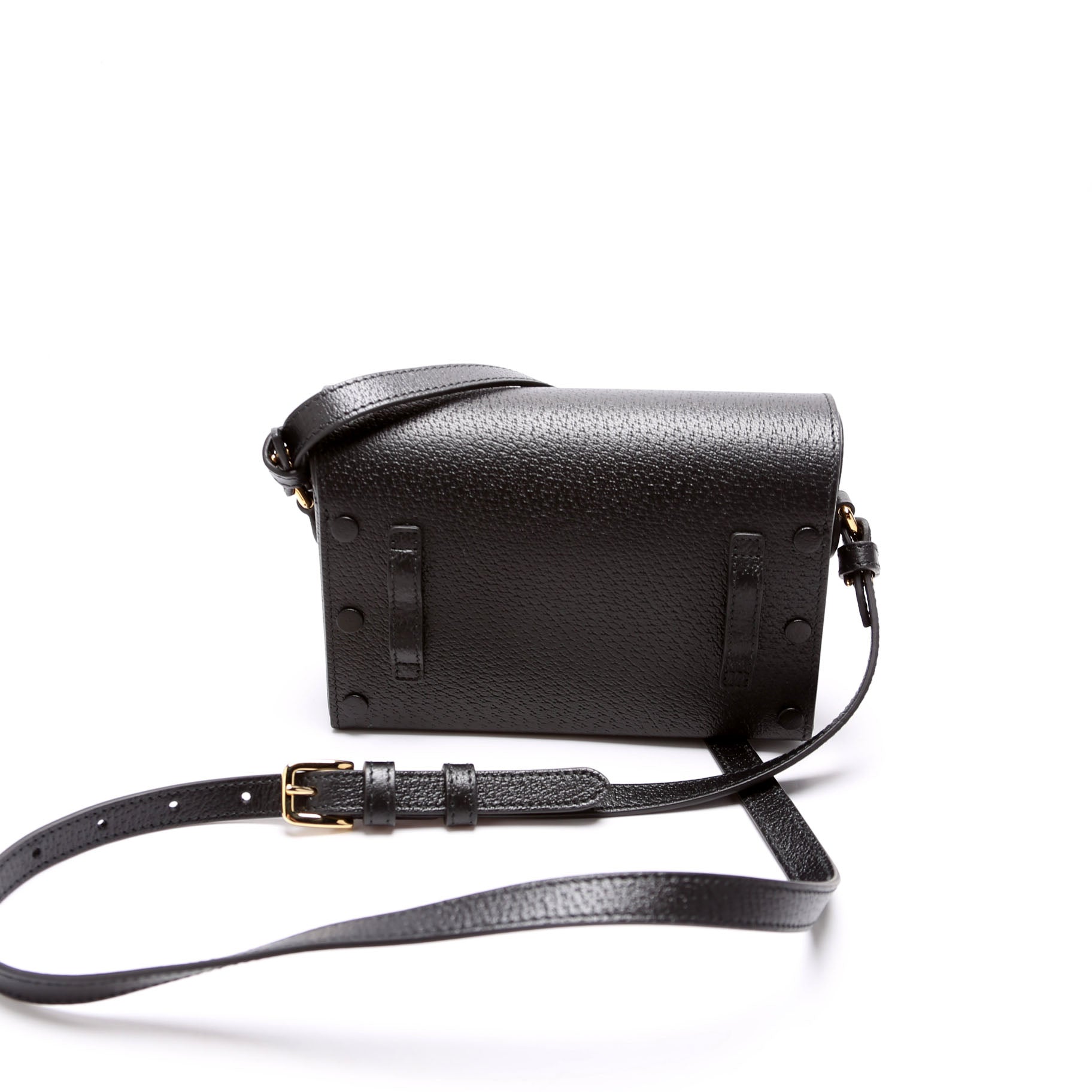 723314 Horsebit 1955 Calfskin Shoulder Bag Black