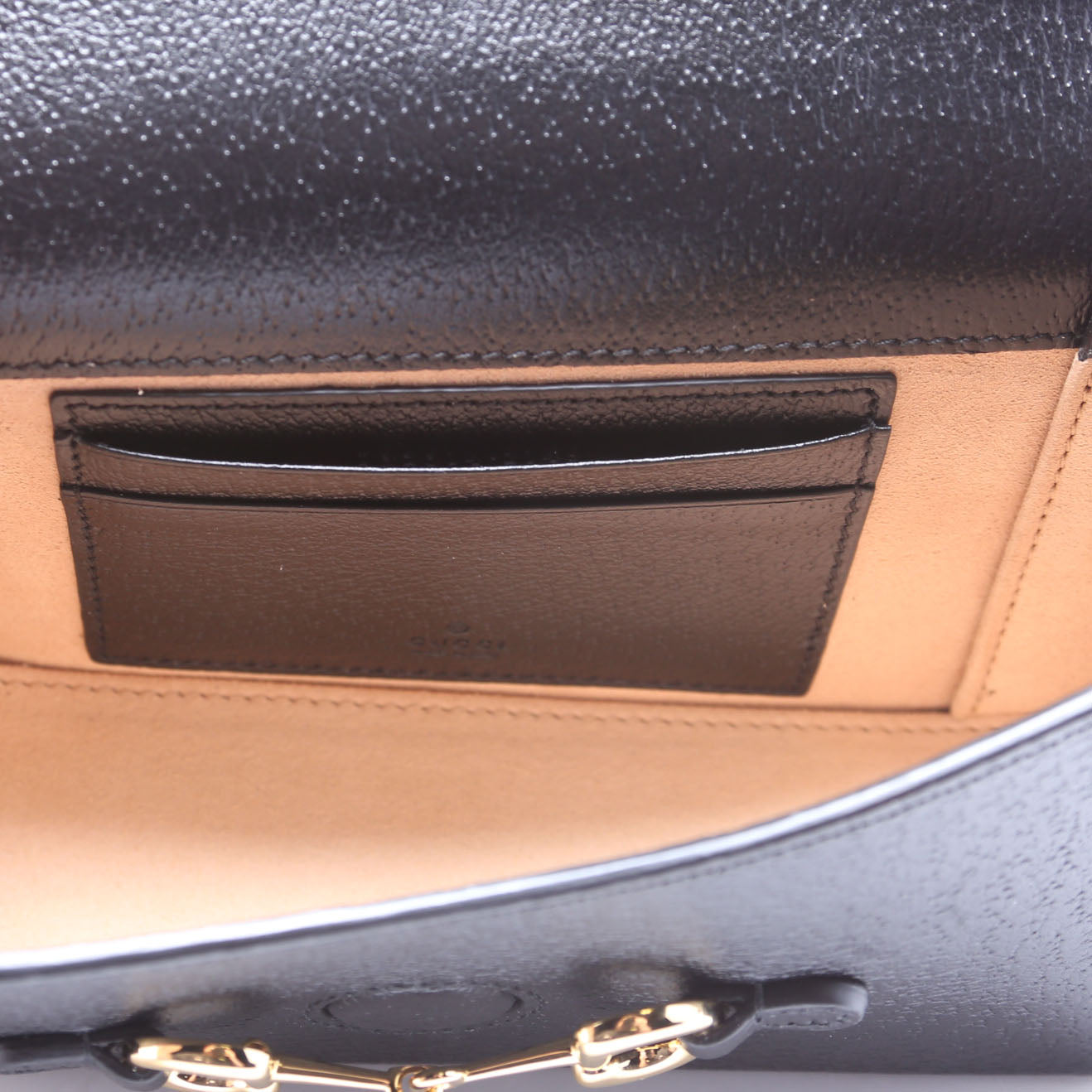 723314 Horsebit 1955 Calfskin Shoulder Bag Black