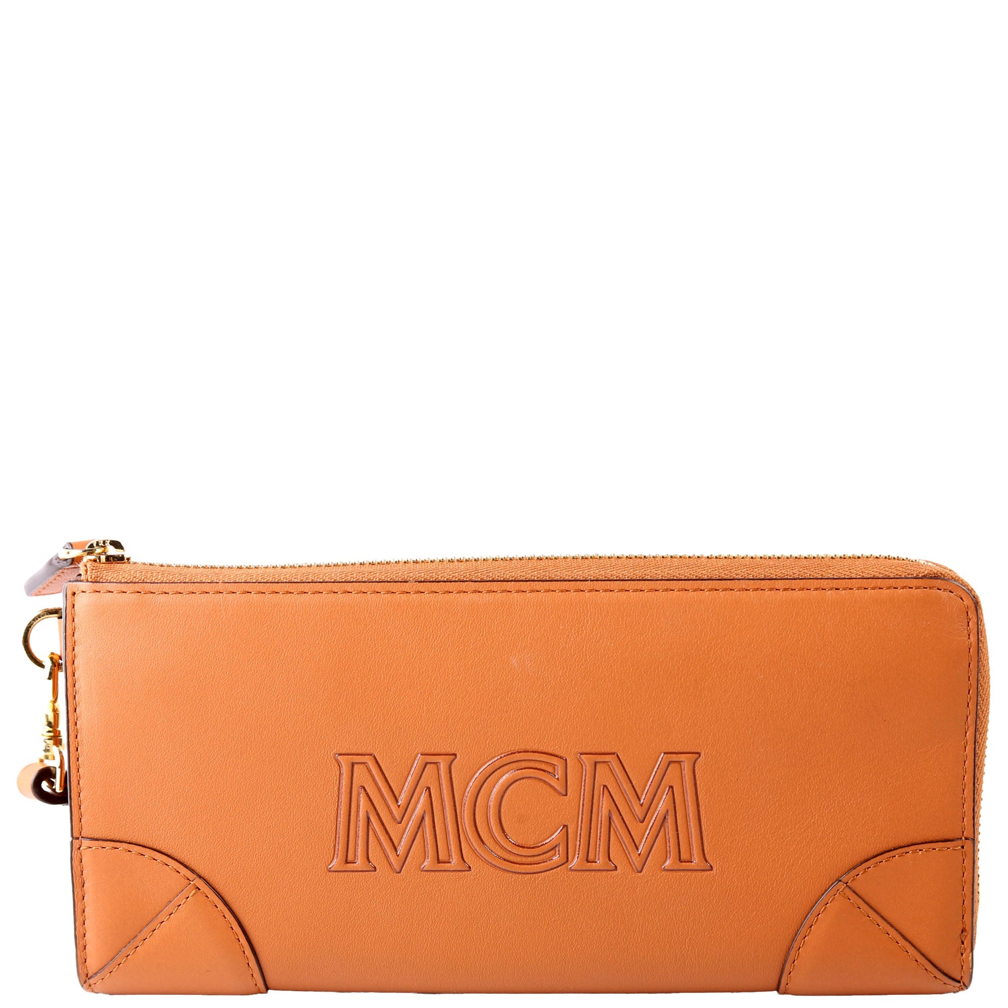 Aren Zip Around Wallet Spanish Calfskin Orange