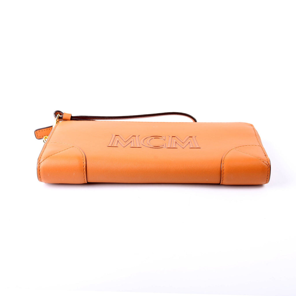 Aren Zip Around Wallet Spanish Calfskin Orange