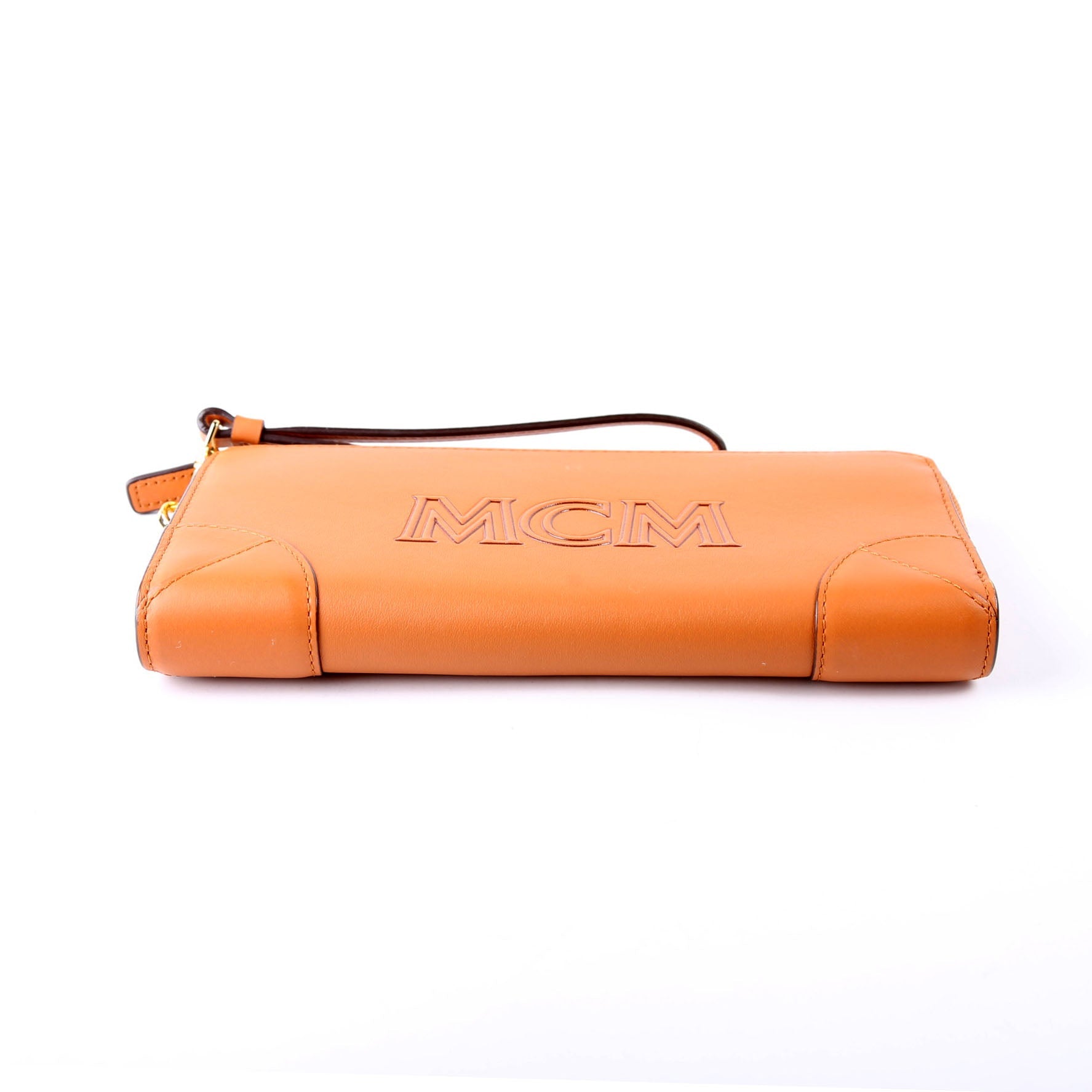 Aren Zip Around Wallet Spanish Calfskin Orange