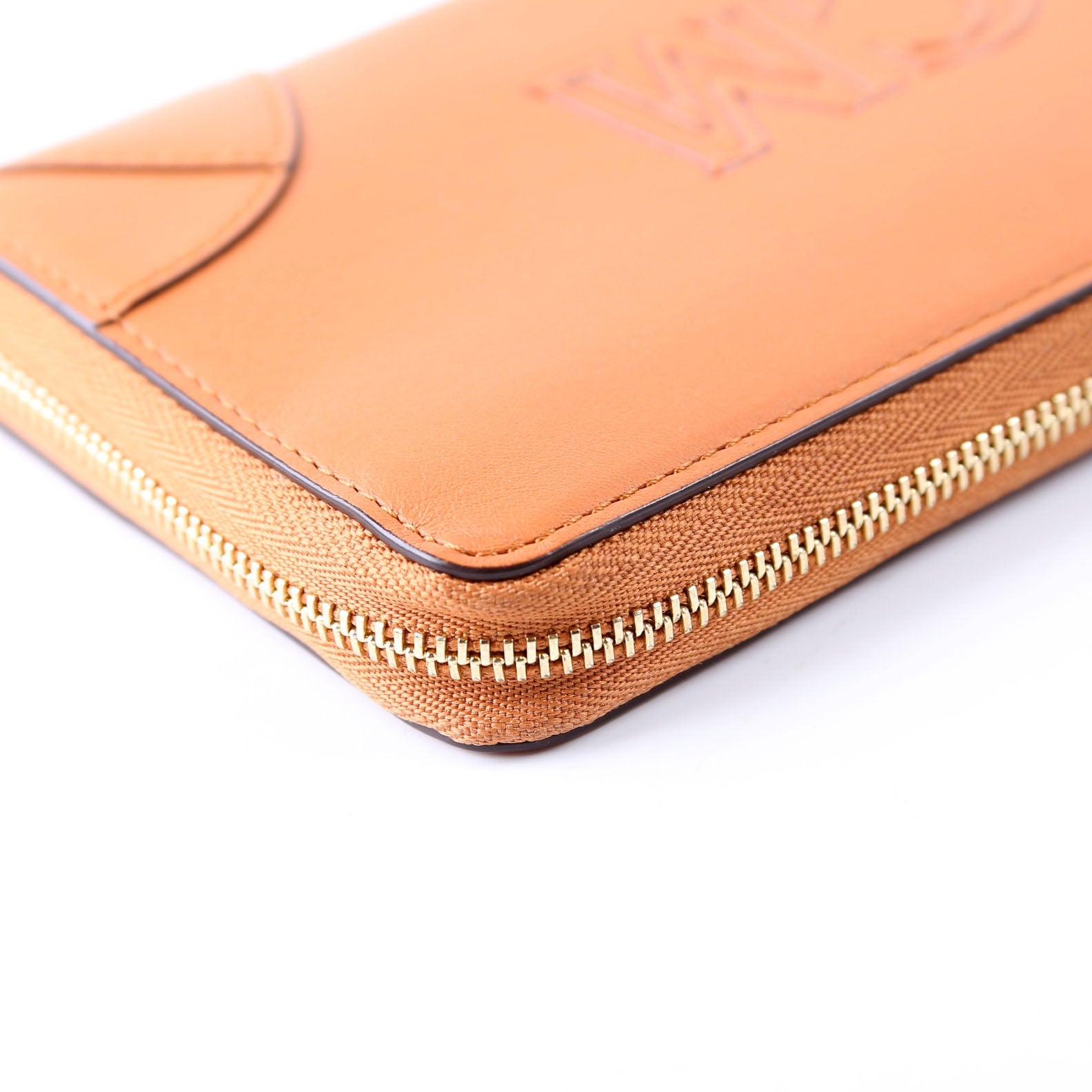 Aren Zip Around Wallet Spanish Calfskin Orange