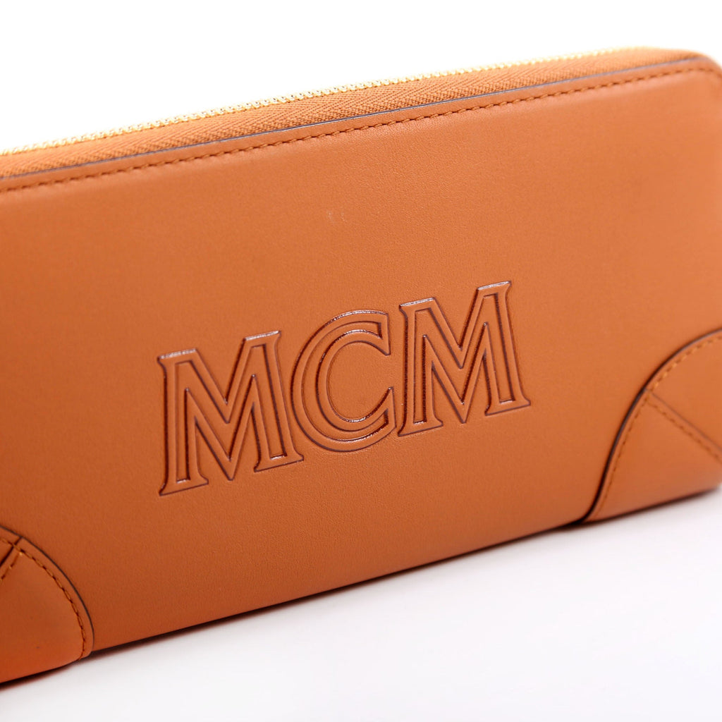 Aren Zip Around Wallet Spanish Calfskin Orange