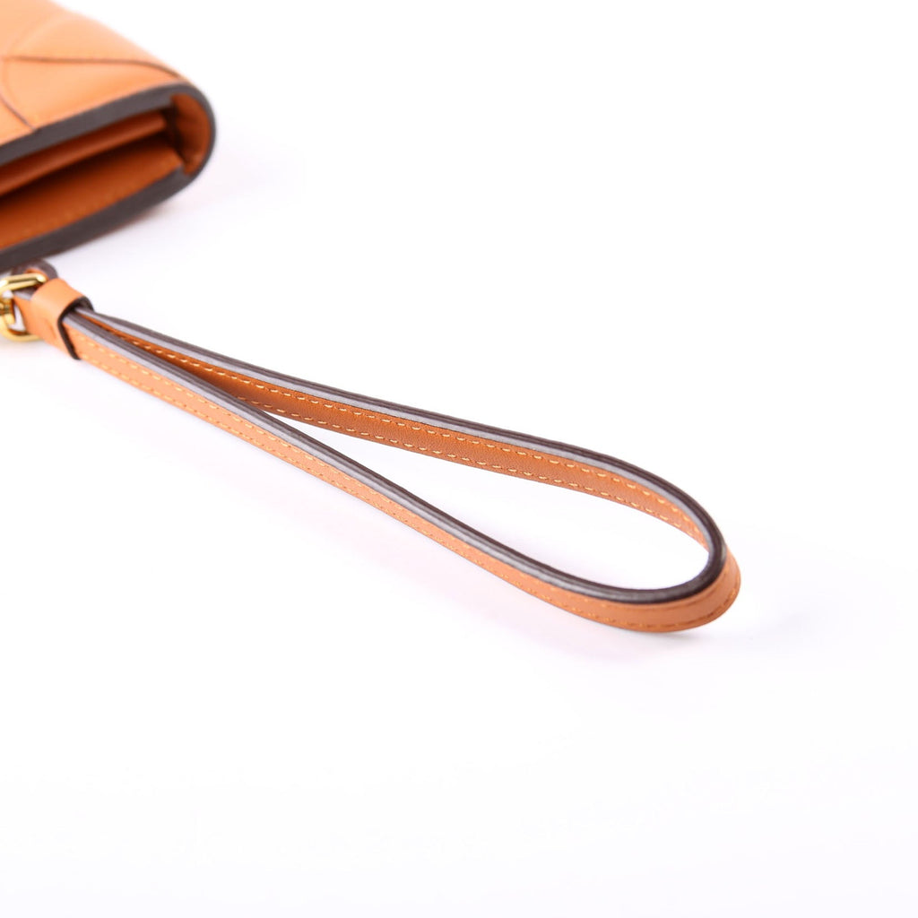 Aren Zip Around Wallet Spanish Calfskin Orange
