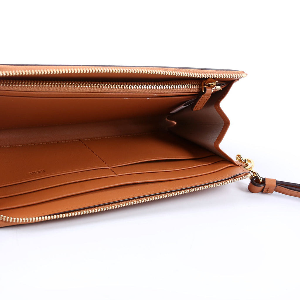 Aren Zip Around Wallet Spanish Calfskin Orange