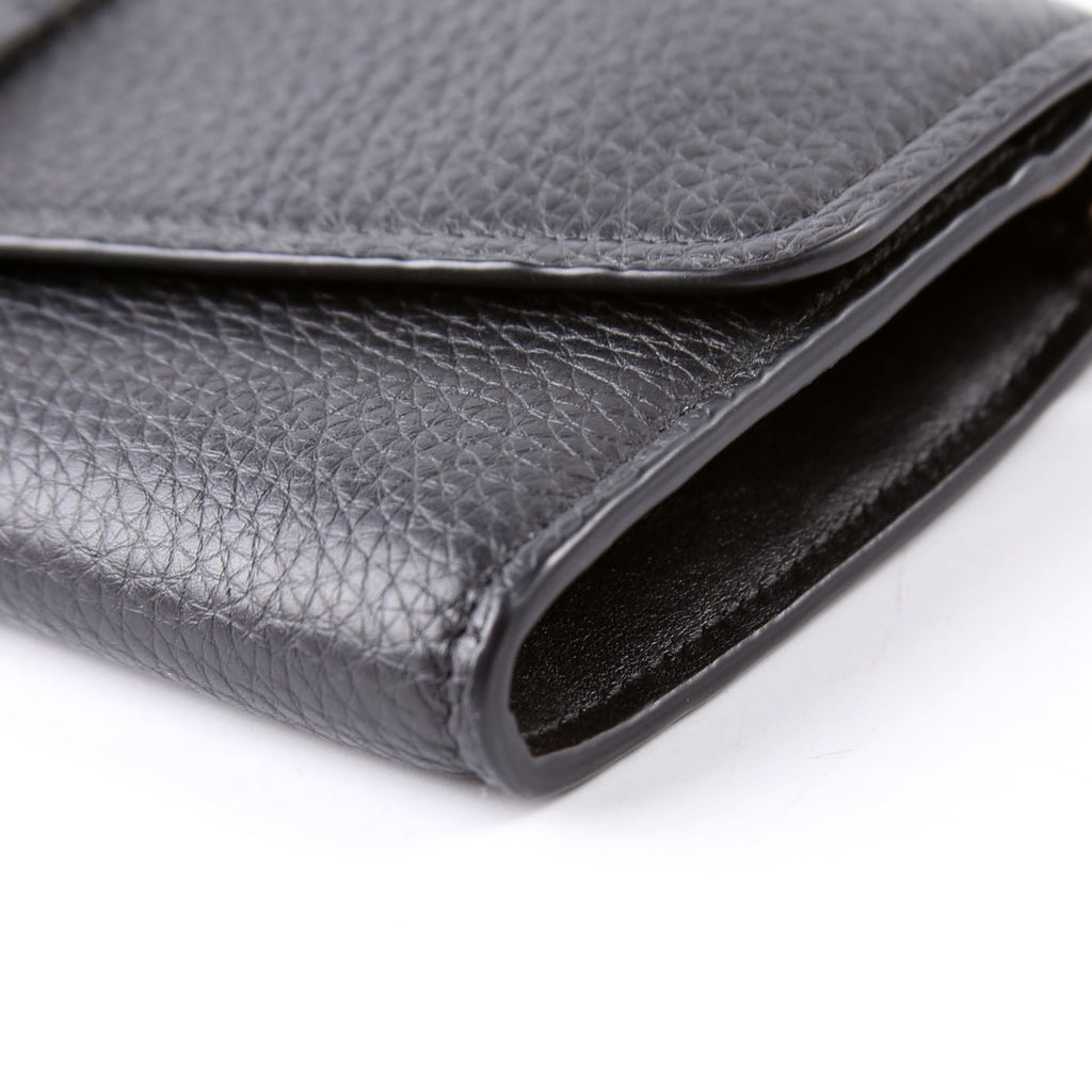 Aby Grain Leather WOC Black
