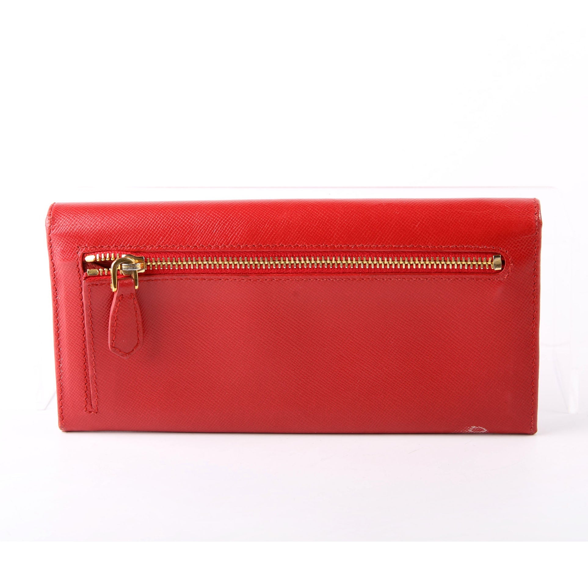 1N1132 Saffiano Snap Wallet Red