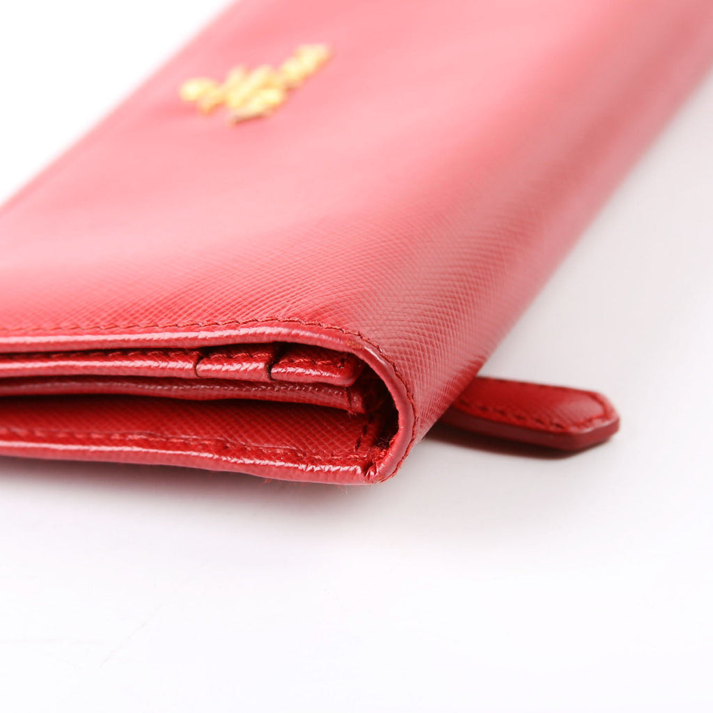 1N1132 Saffiano Snap Wallet Red