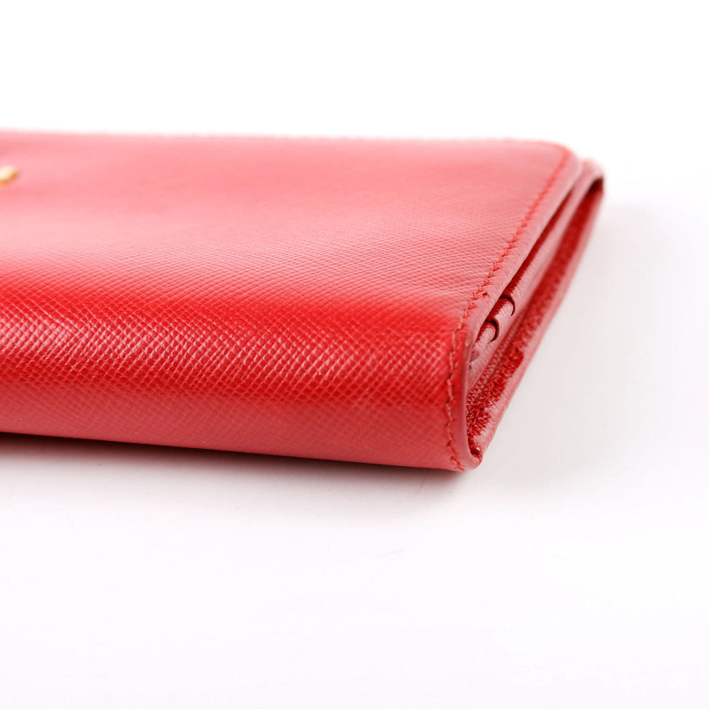 1N1132 Saffiano Snap Wallet Red