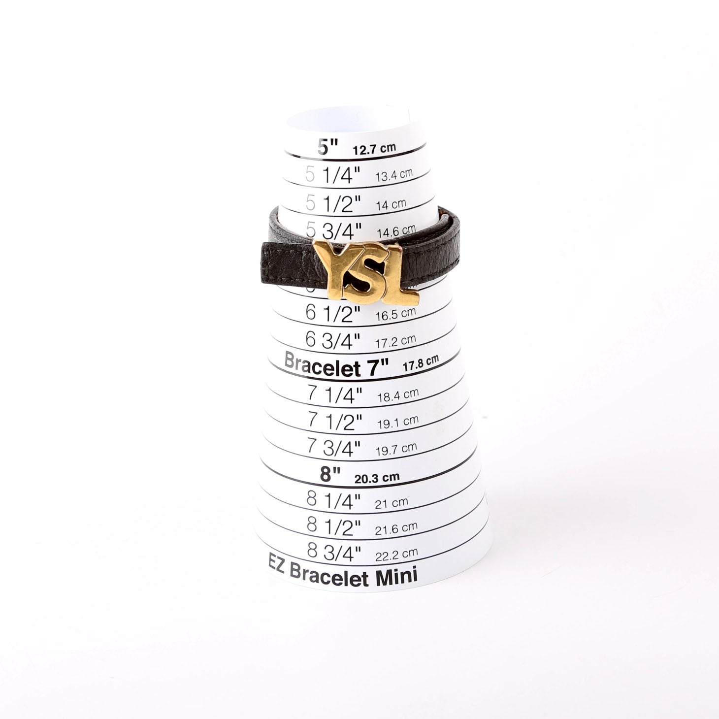 YSL Logo Reversible Bracelet Leather/Pony Hair