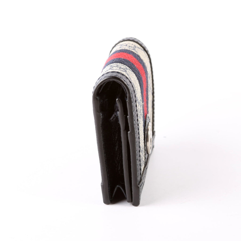 523155 Ophidia GG Card Case Wallet Blue