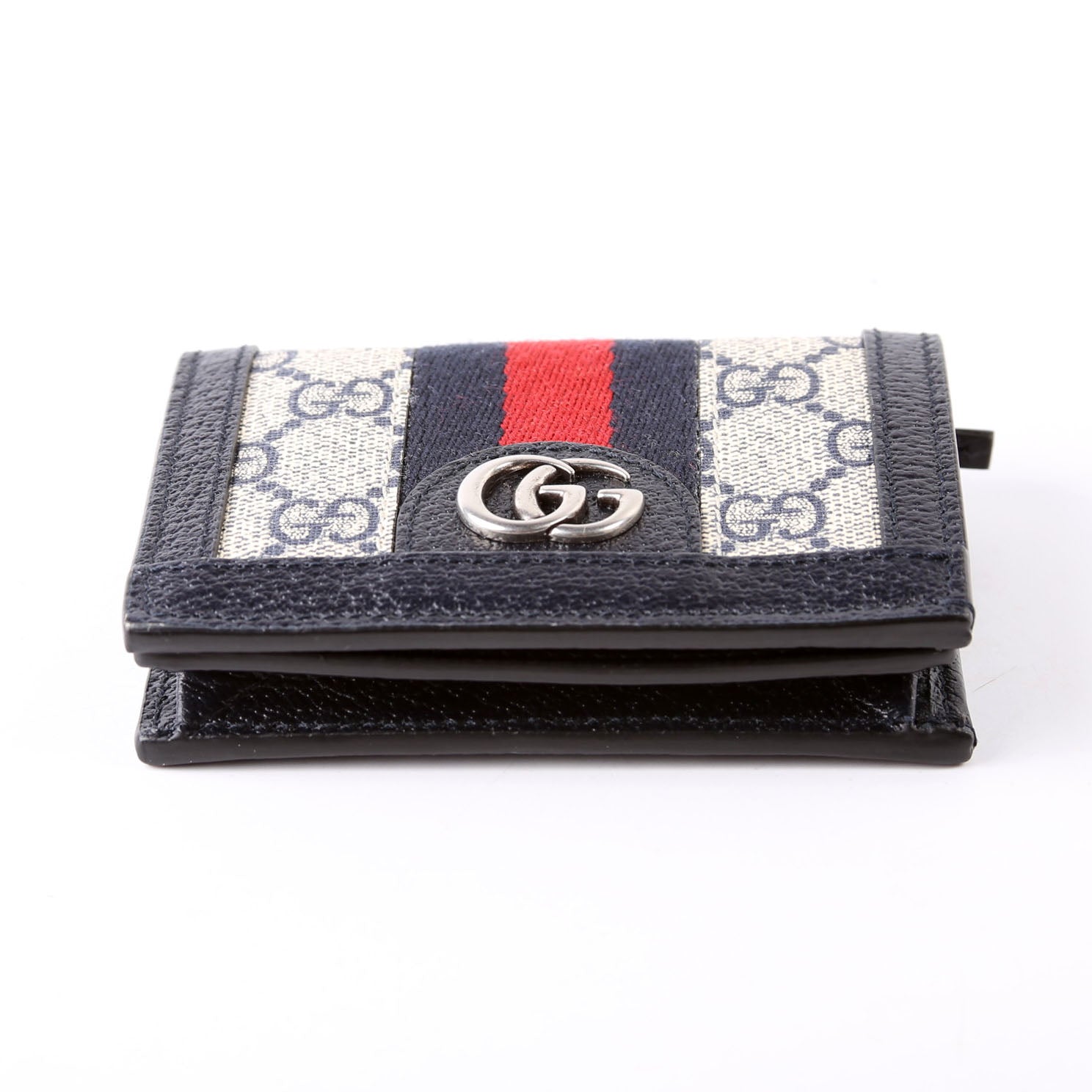 523155 Ophidia GG Card Case Wallet Blue