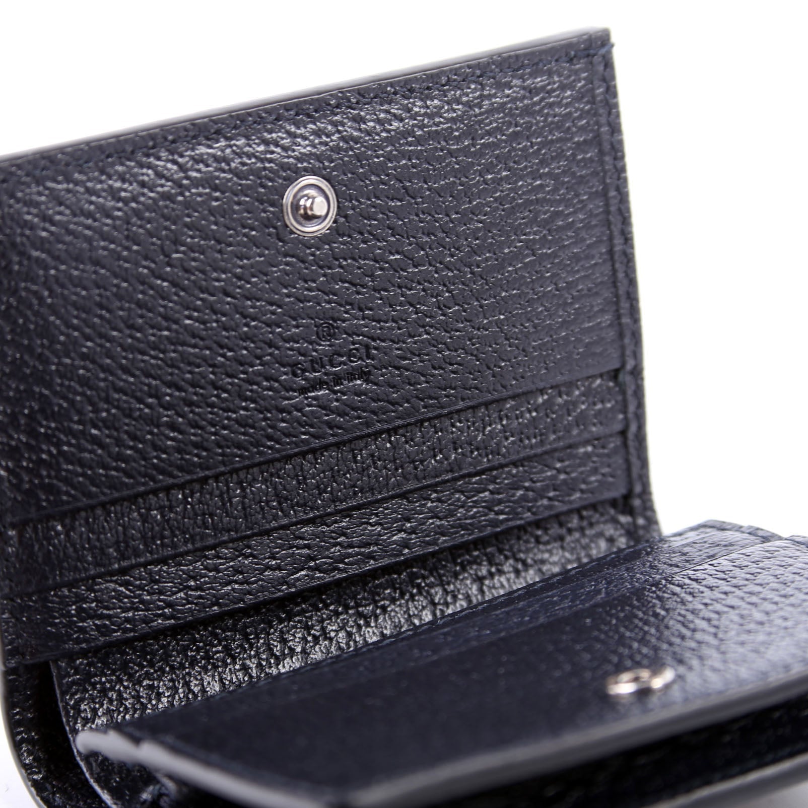 523155 Ophidia GG Card Case Wallet Blue