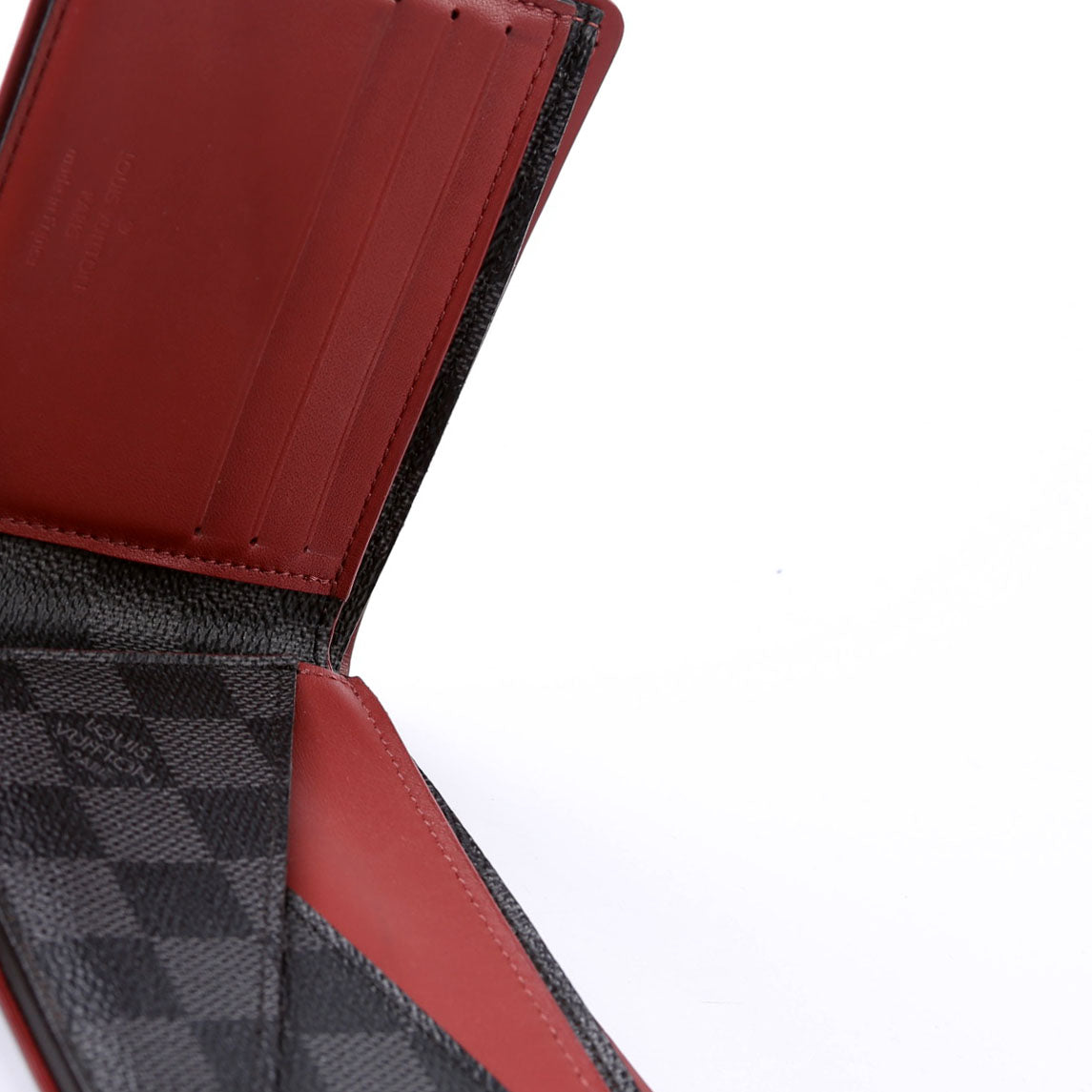 Mens Multiple Wallet Damier Graphite/Leather