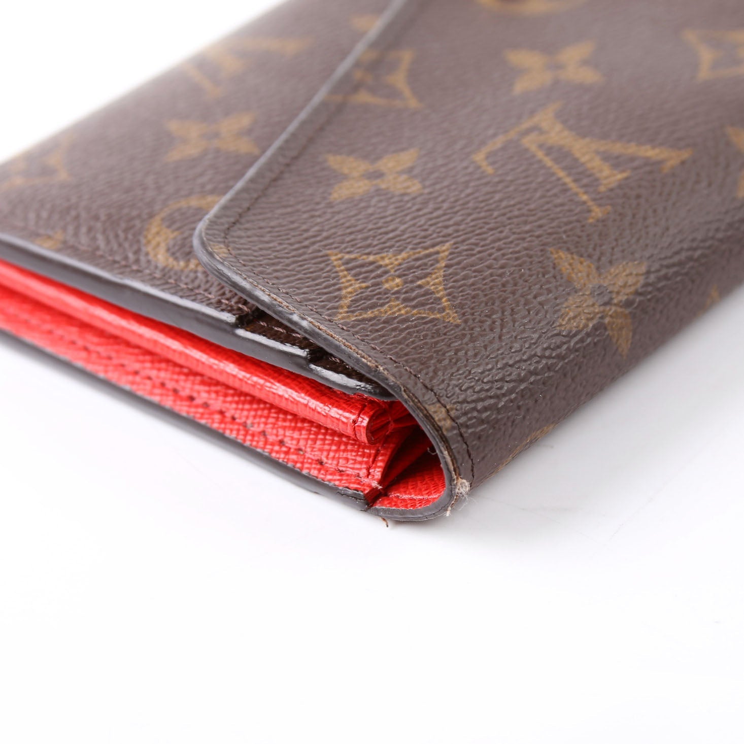 Sarah Wallet Monogram Newer Red
