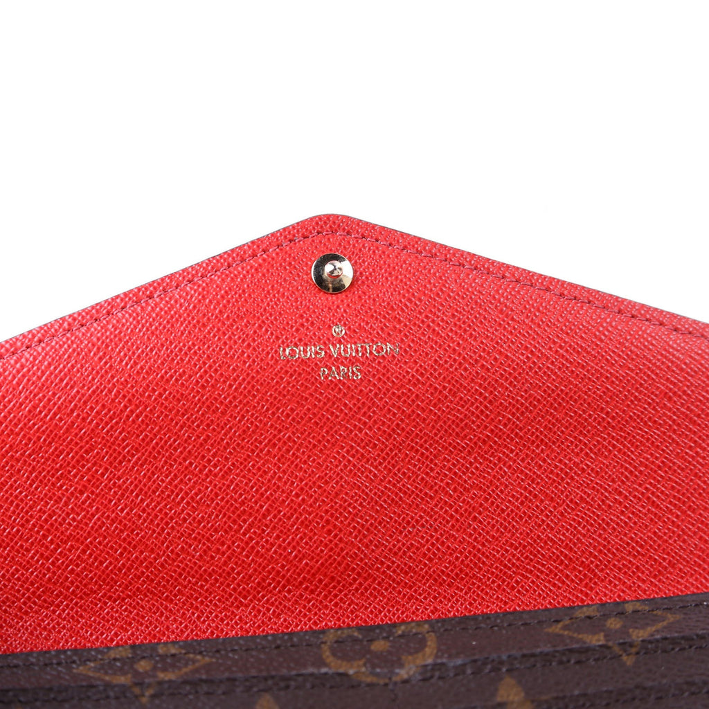 Sarah Wallet Monogram Newer Red