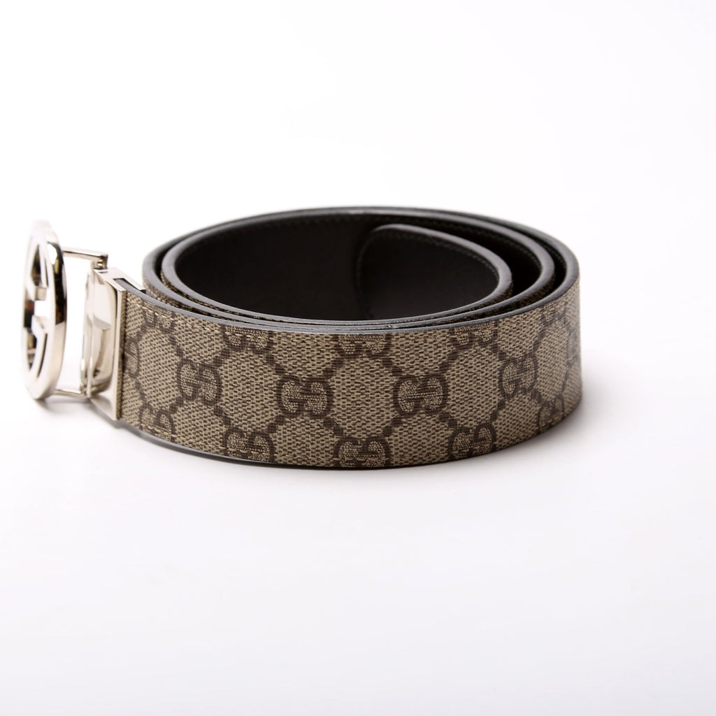 473030 GG Supreme Leather Reversible Size 85/34