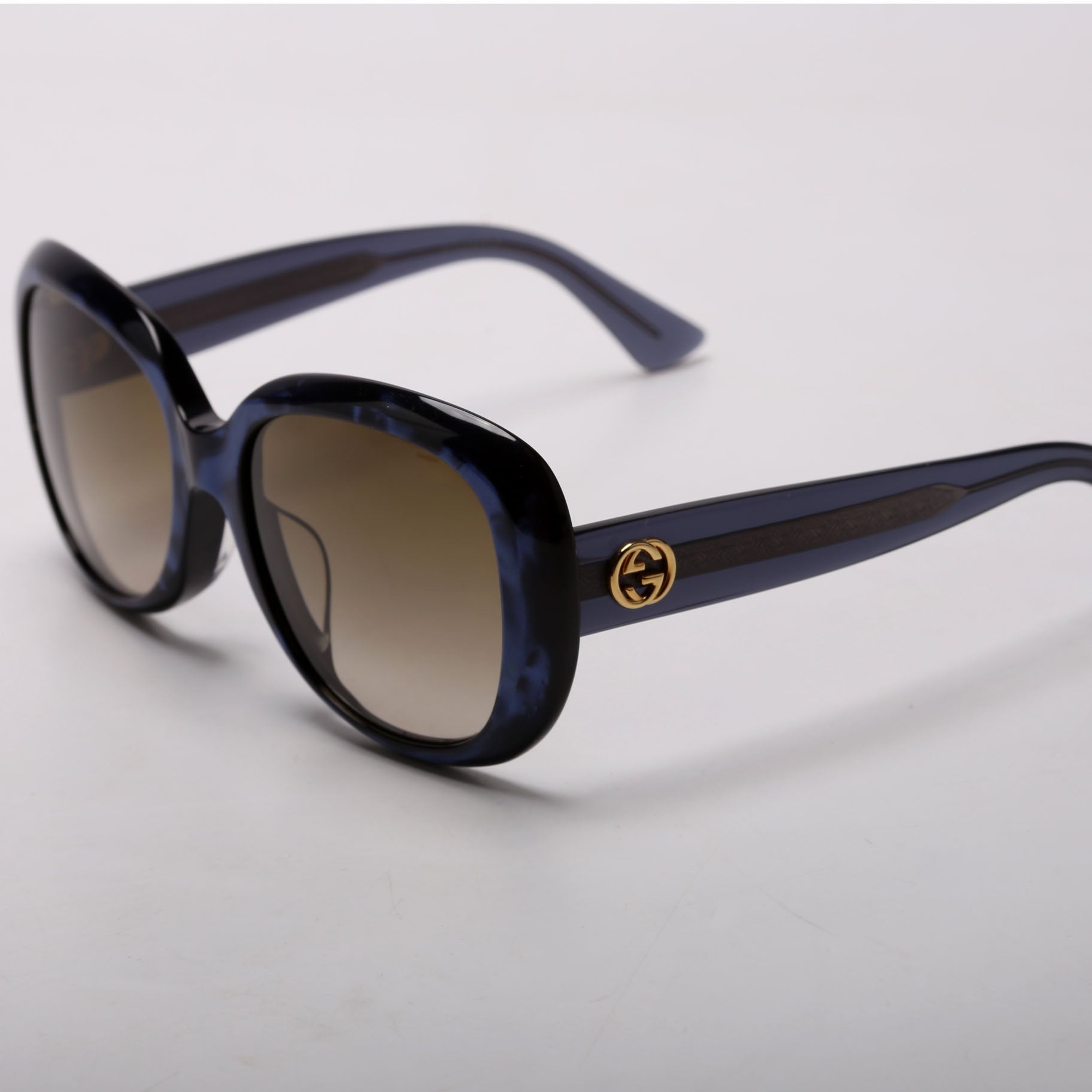 GG0140SA Oval Sunglasses Blue