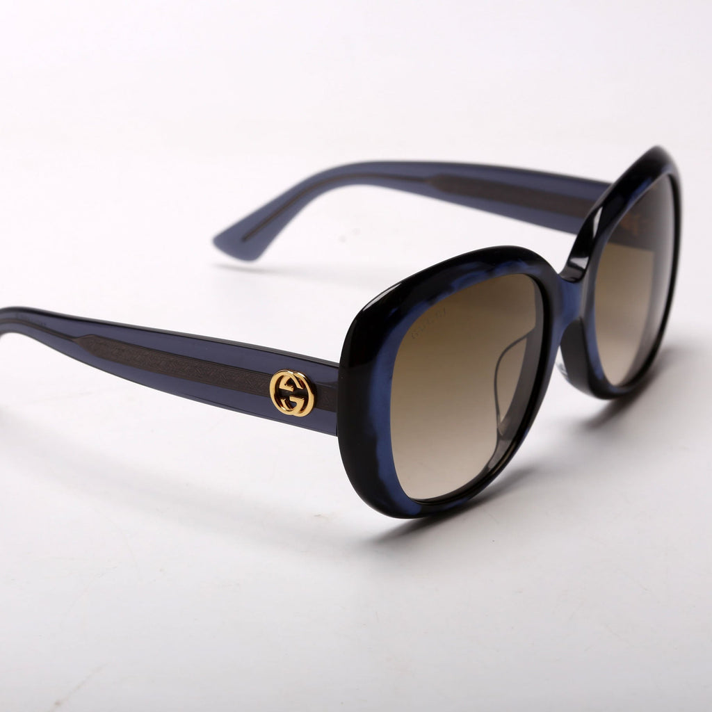 GG0140SA Oval Sunglasses Blue