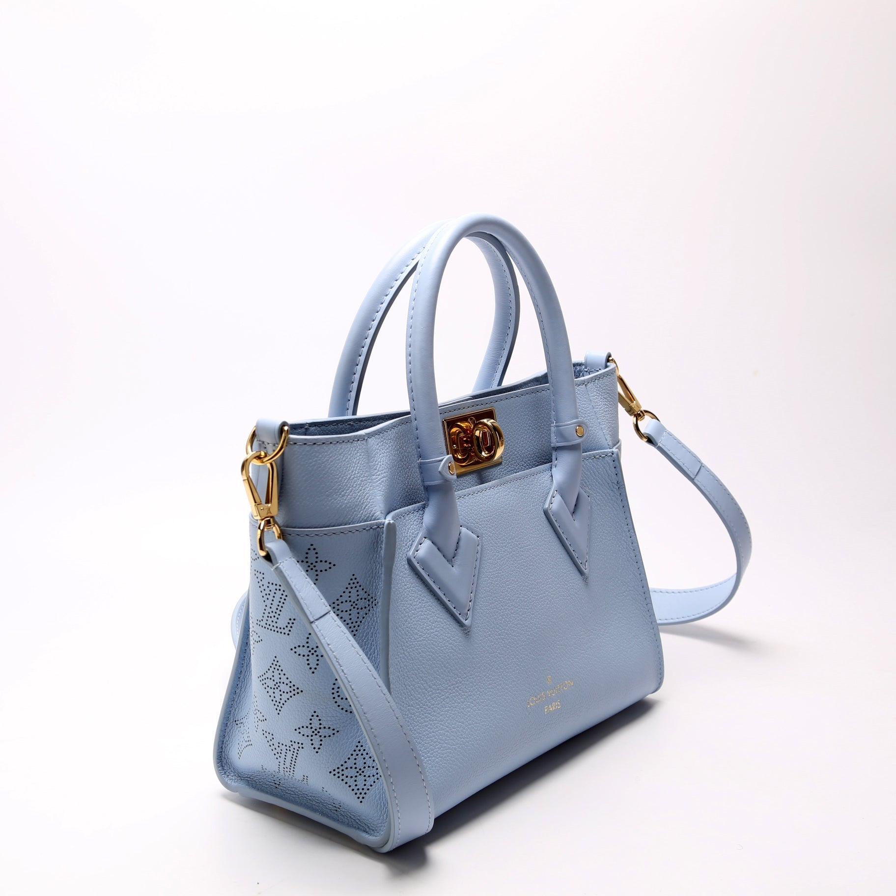 On My Side PM Calfskin/Mahina Sides Blue