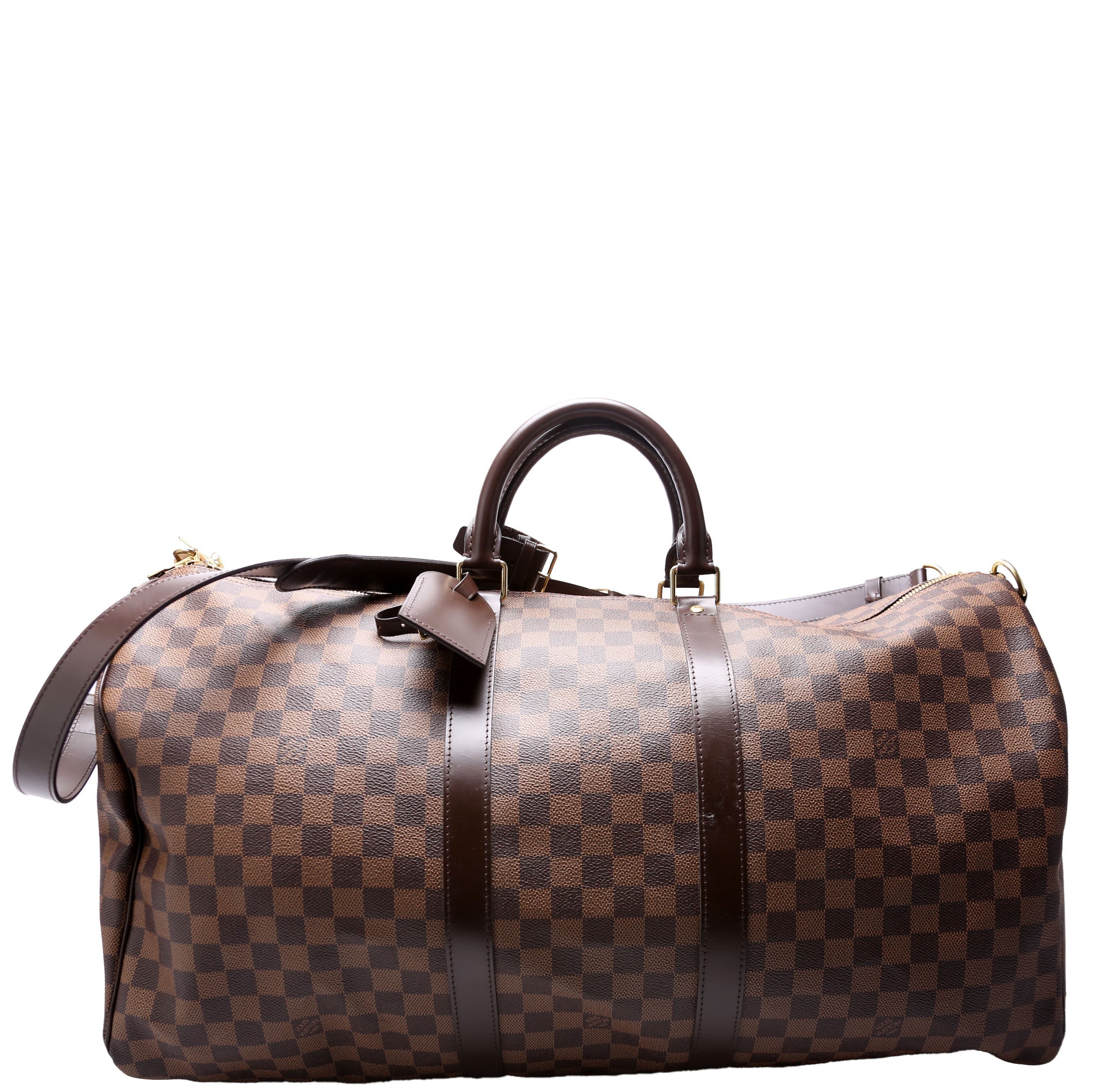 Keepall 55 Damier Ebene Bandouliere
